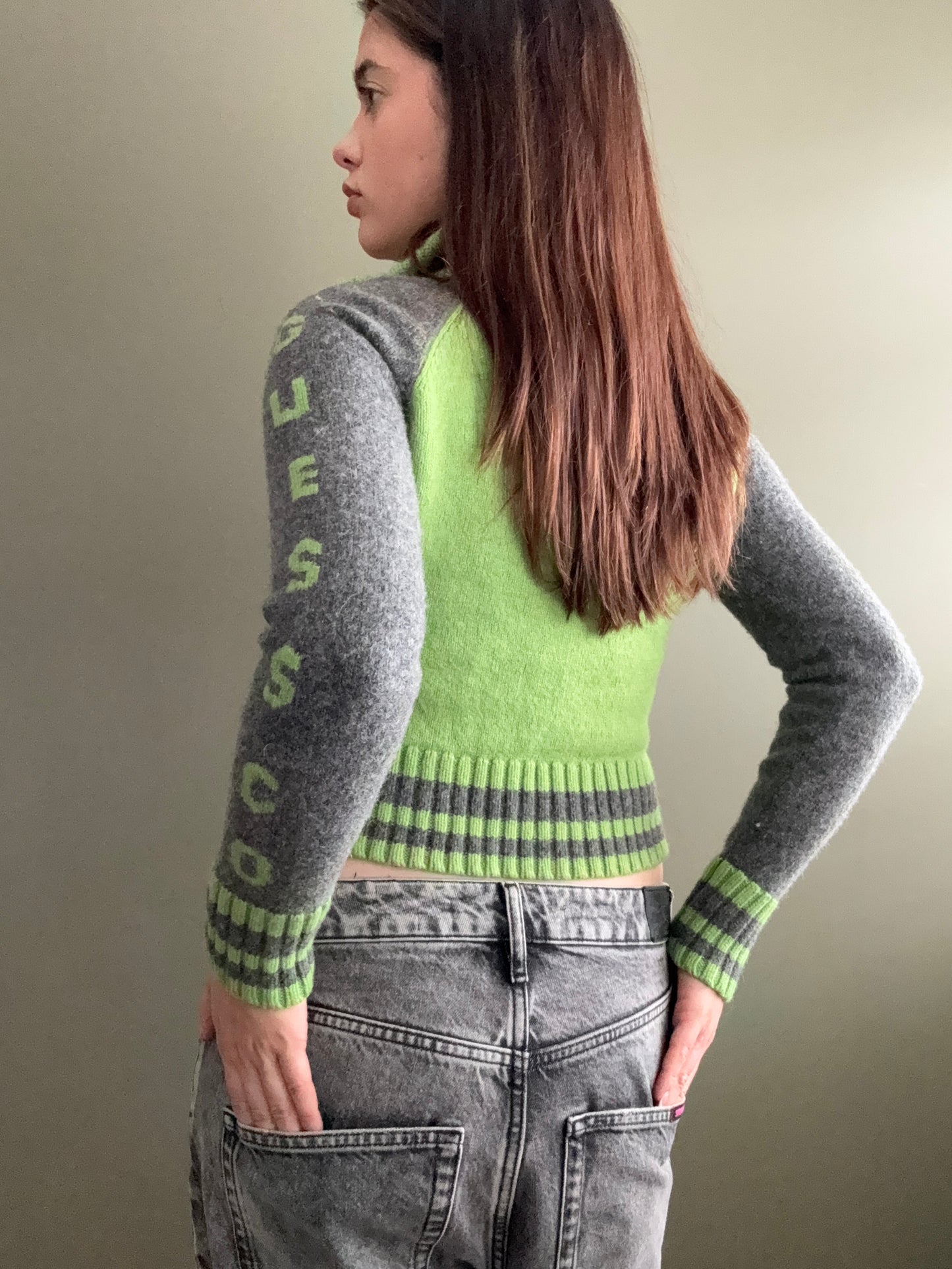 Knitted Guess Zip Jumper (XS)