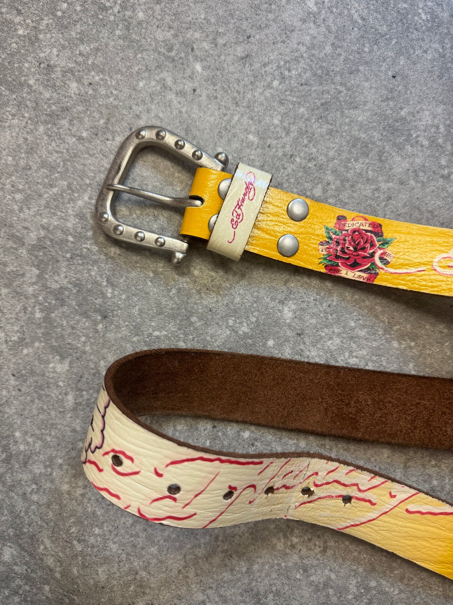 Ed Hardy Leather Belt (S)
