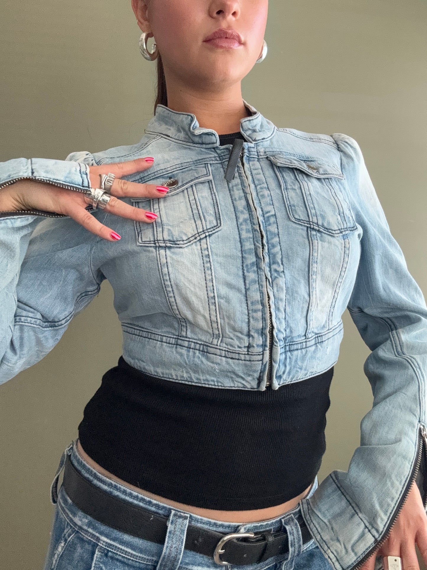 Miss Sixty Cropped Denim Jacket (S)