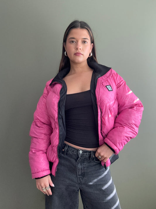 Diesel Pink Puffer Jacket (S)