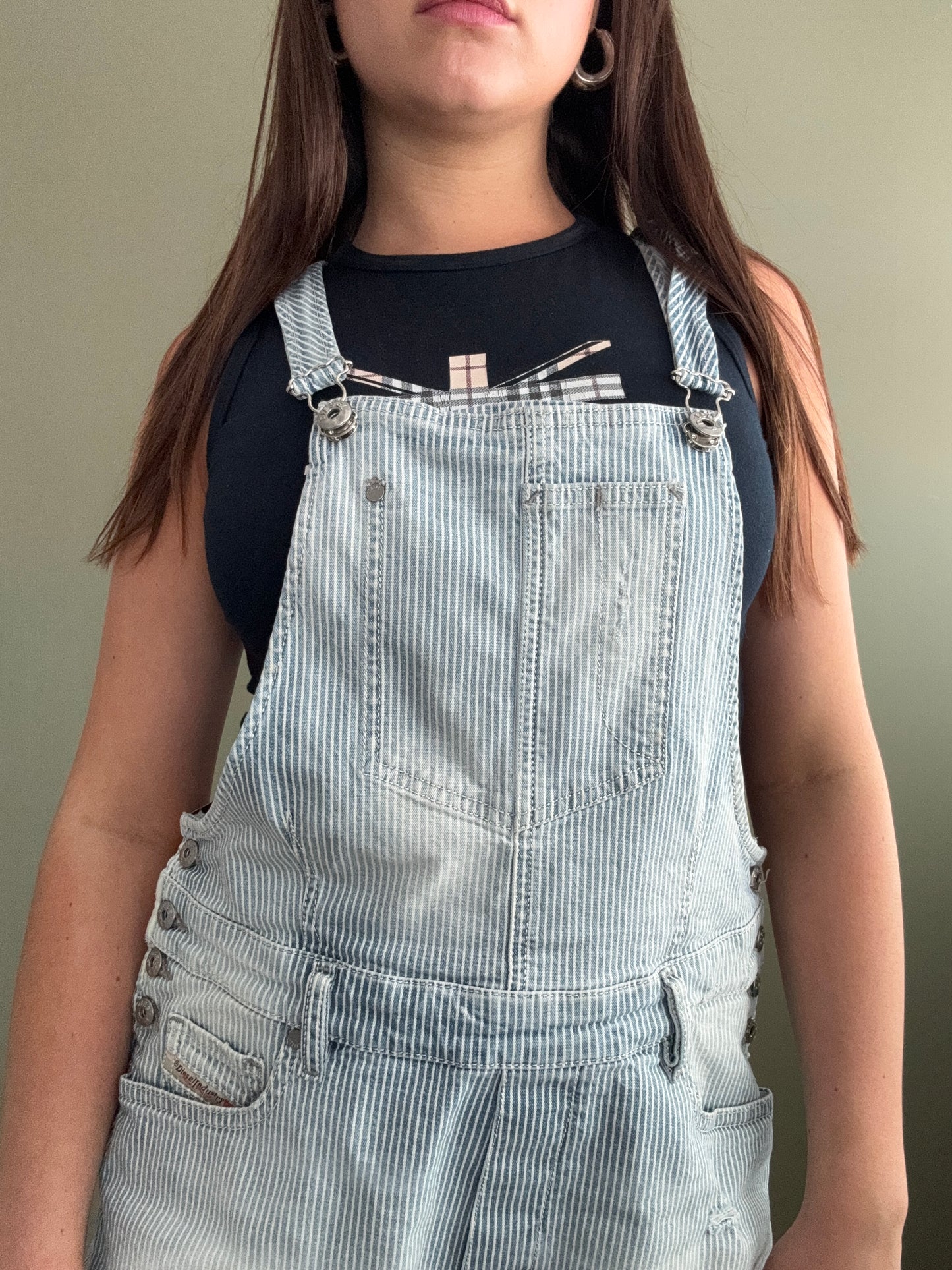 Diesel Pinstripe Dungarees (M)