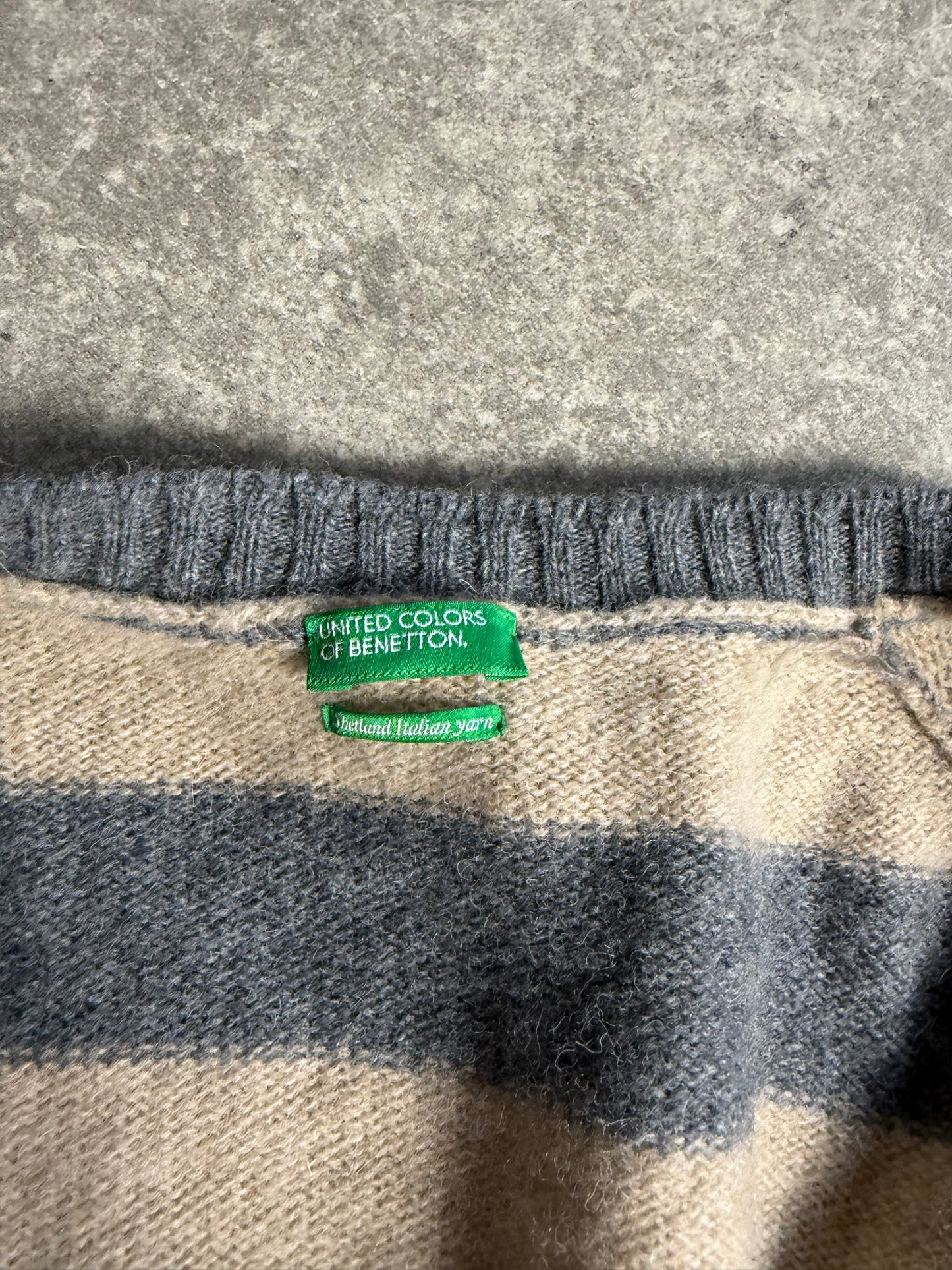 Striped Wool Cardigan (S)