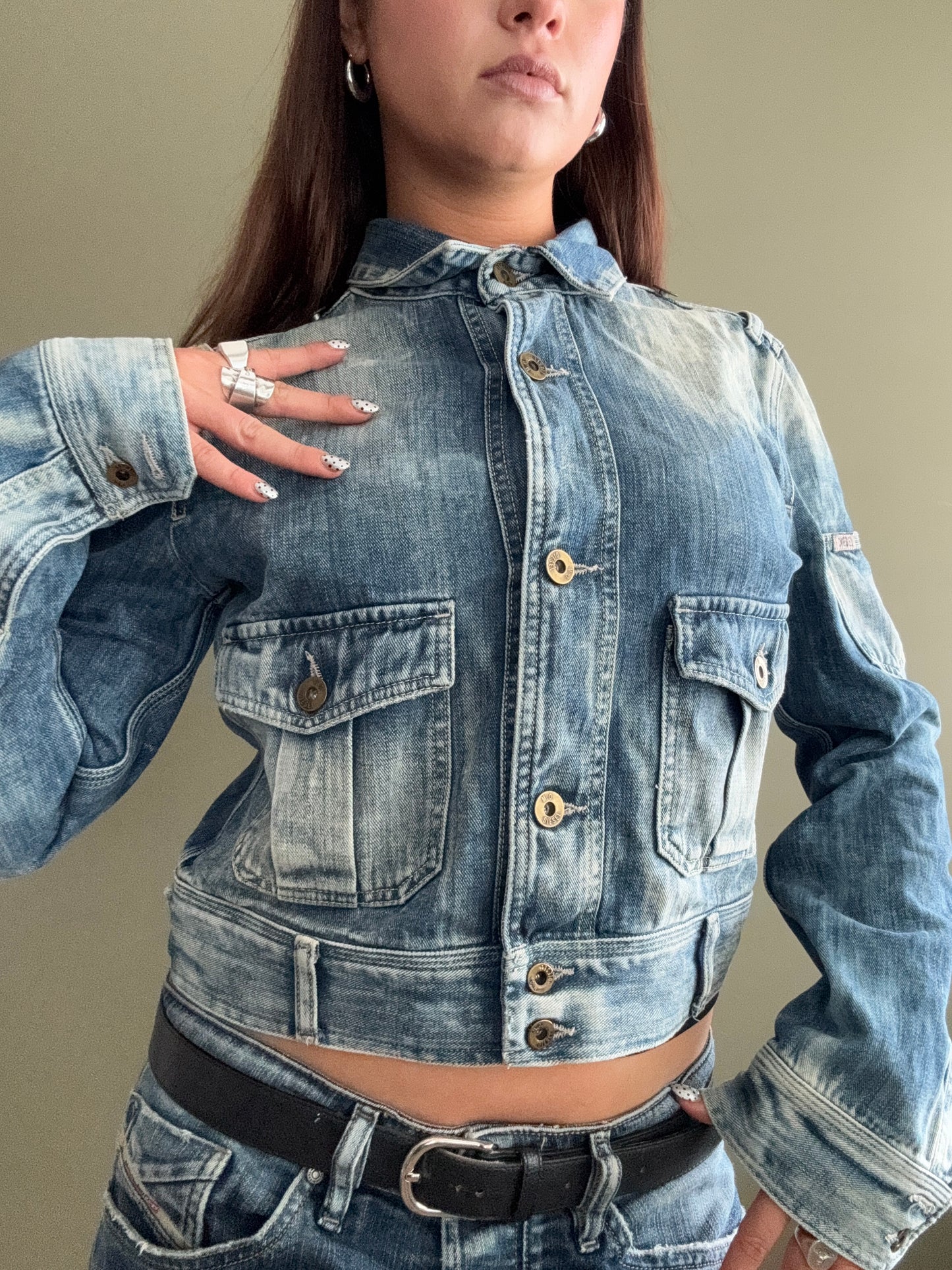Diesel Distressed Denim Jacket (M)