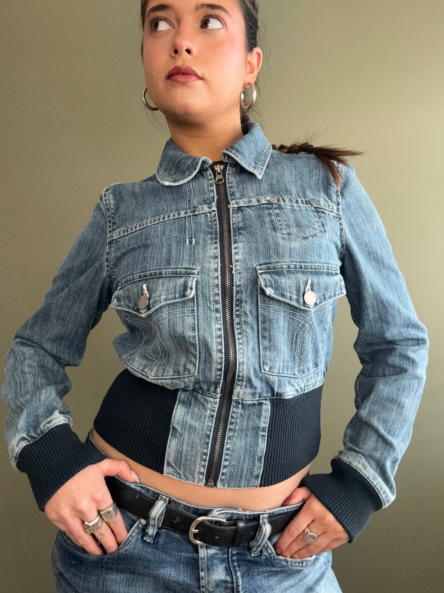 Denim Bomber Jacket (S)