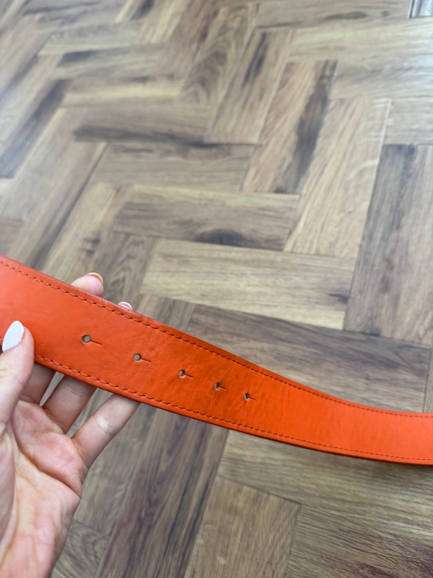 Orange Dolce & Gabbana Leather Belt