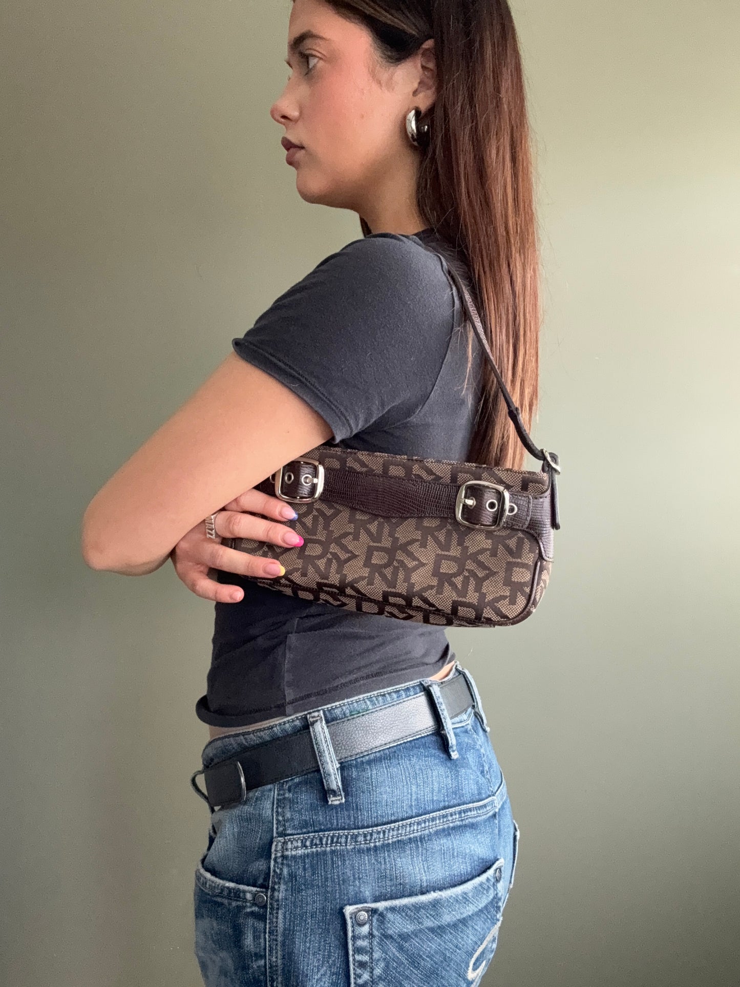 DKNY Monogram Shoulder Bag