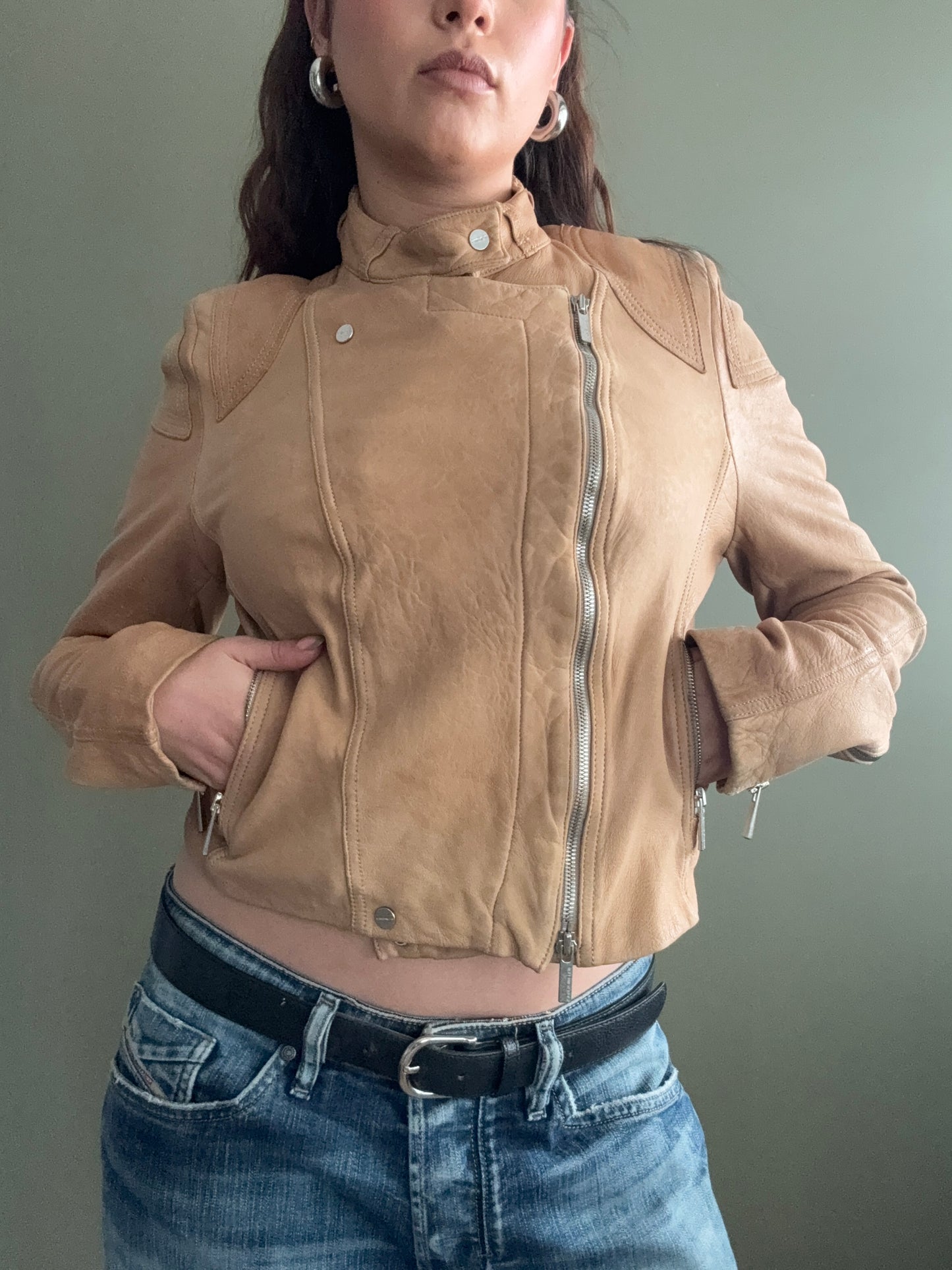 Karen Millen Leather Jacket (UK12)