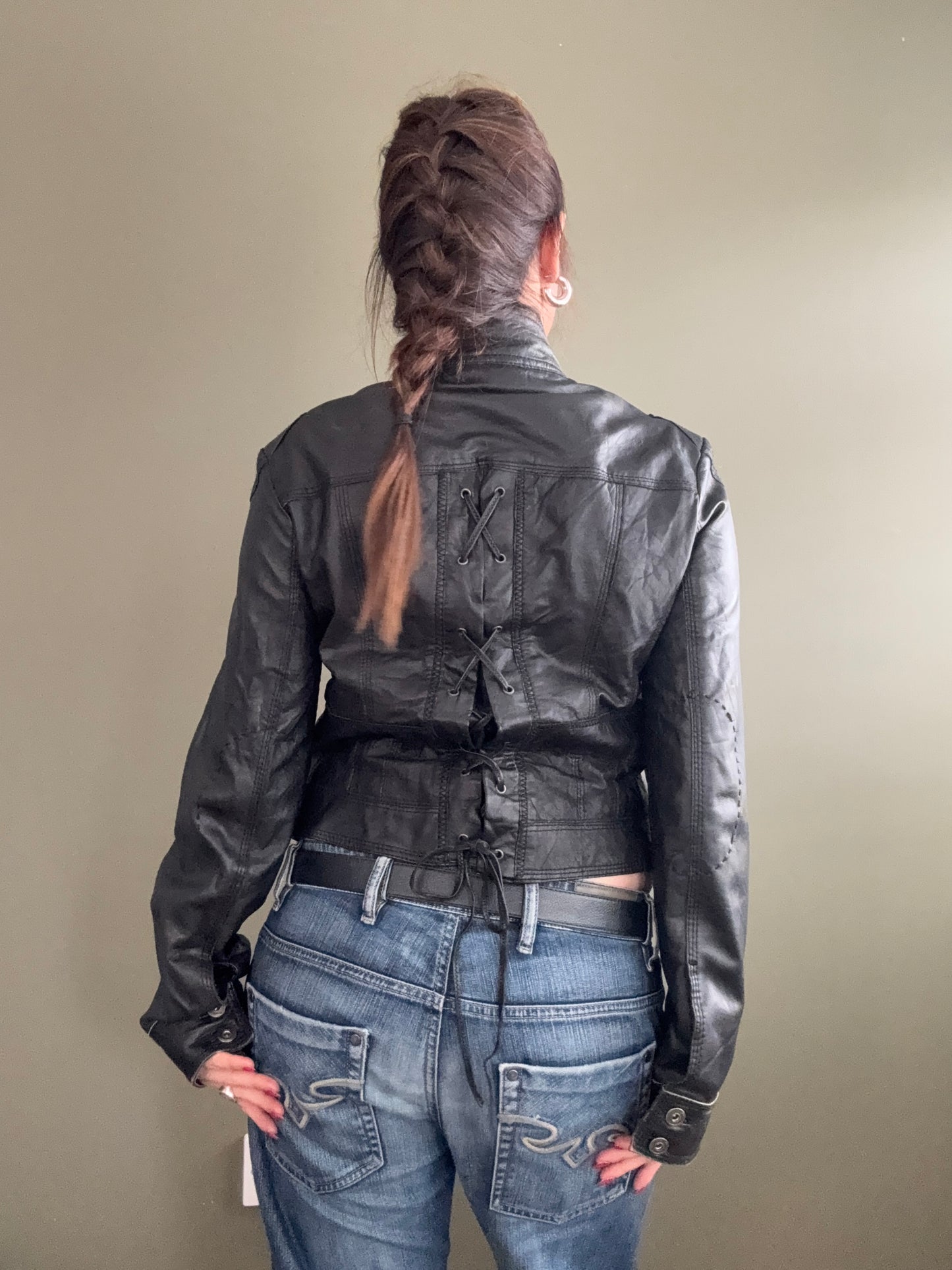 Leather Corset Jacket (UK14)