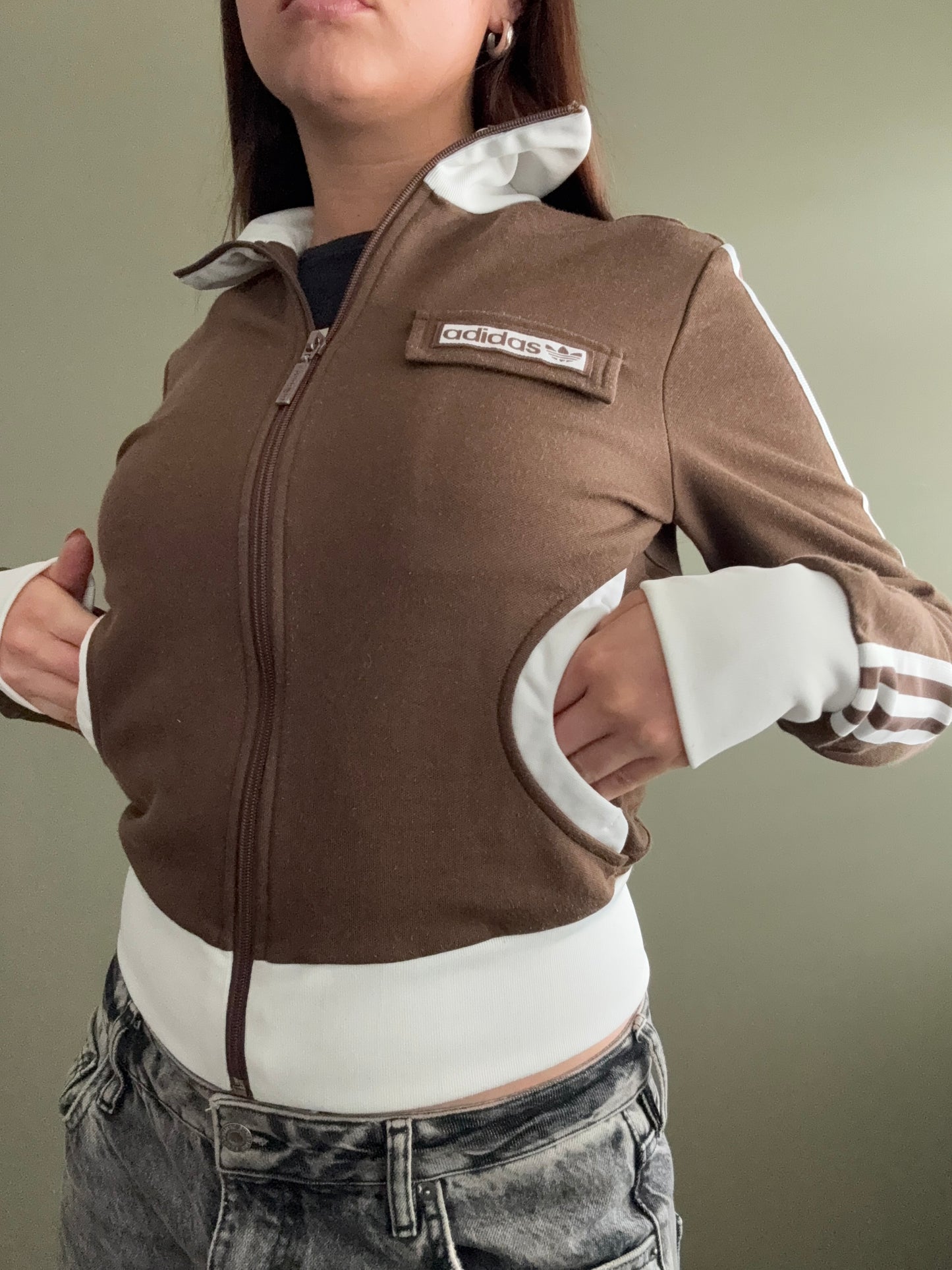 Brown Adidas Track Top (UK10)