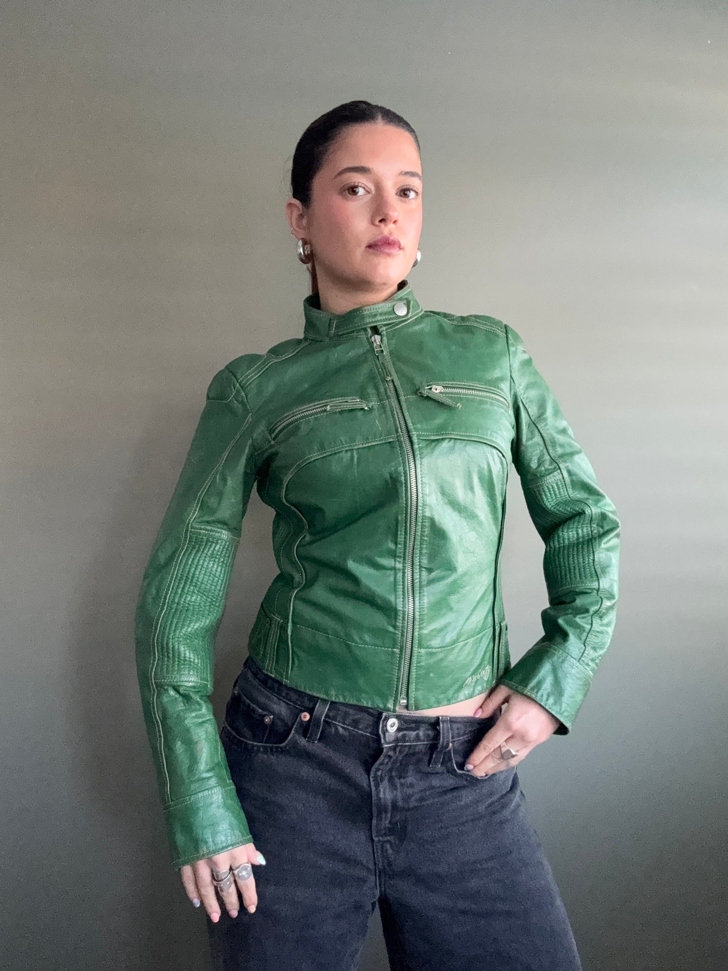 Miss Sixty Leather Biker Jacket (S)