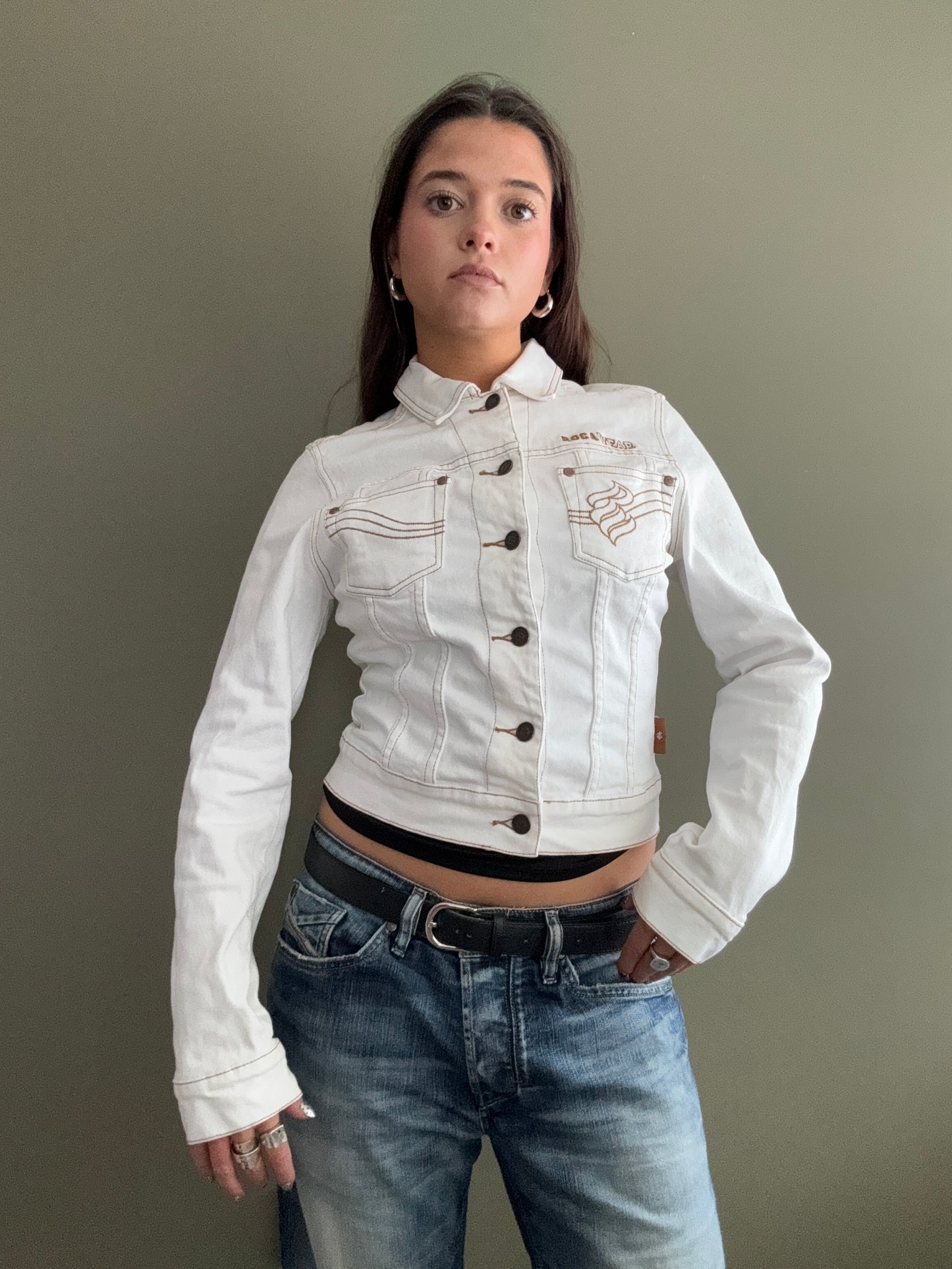 Rocawear White Denim Jacket (M)