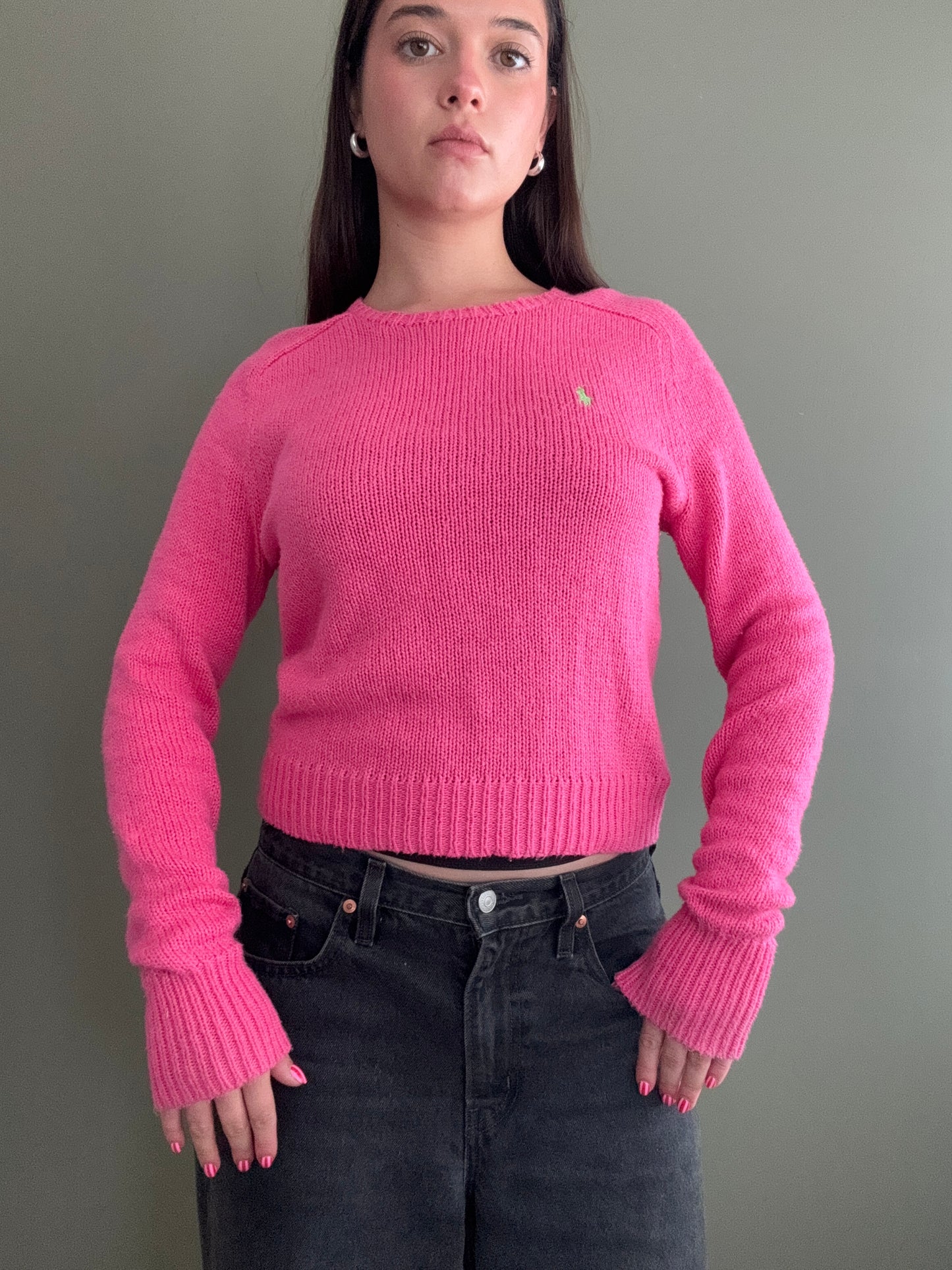 Ralph Lauren Pink Knit Jumper (S)