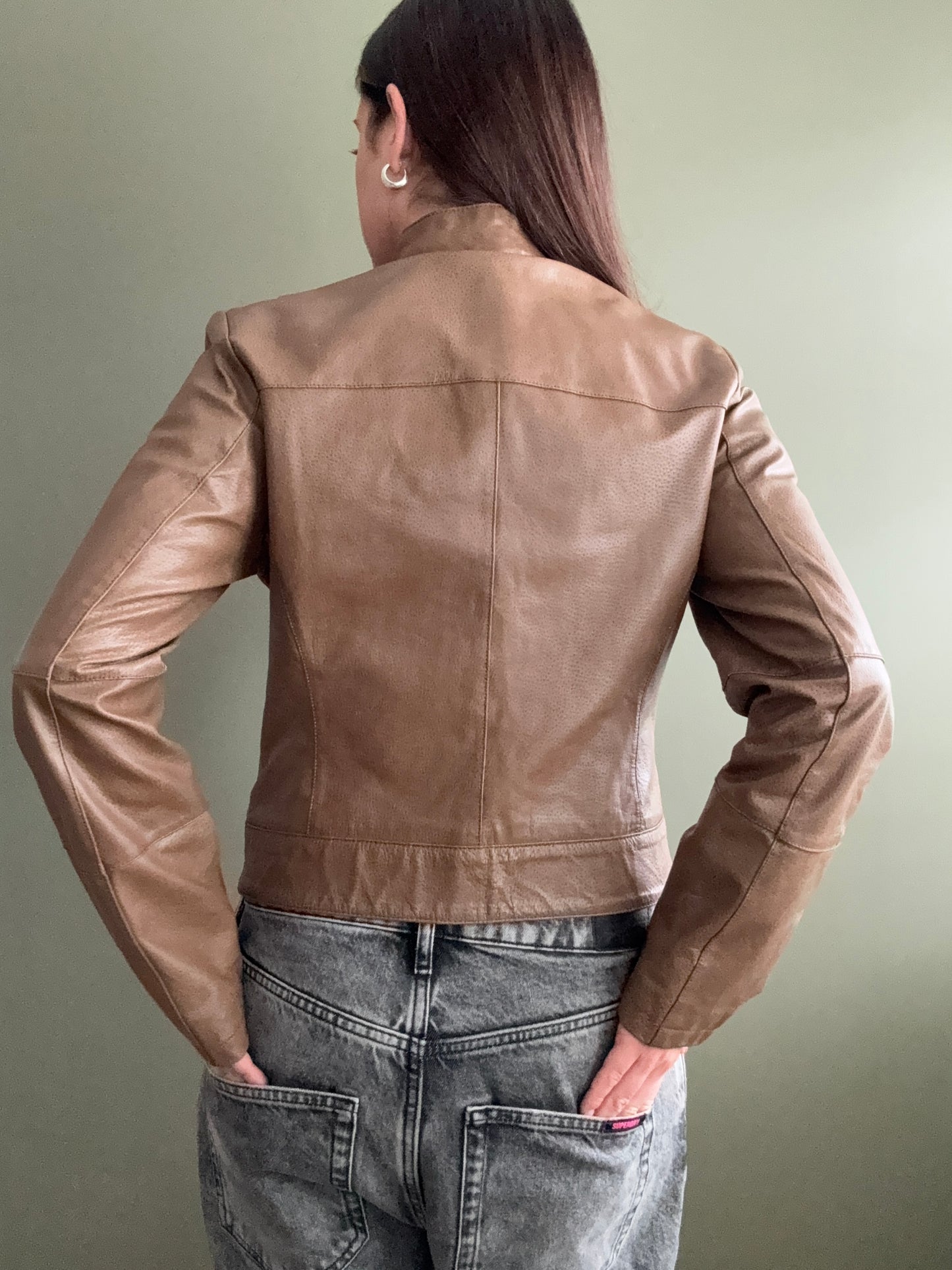 Leather Cargo Jacket (UK10)