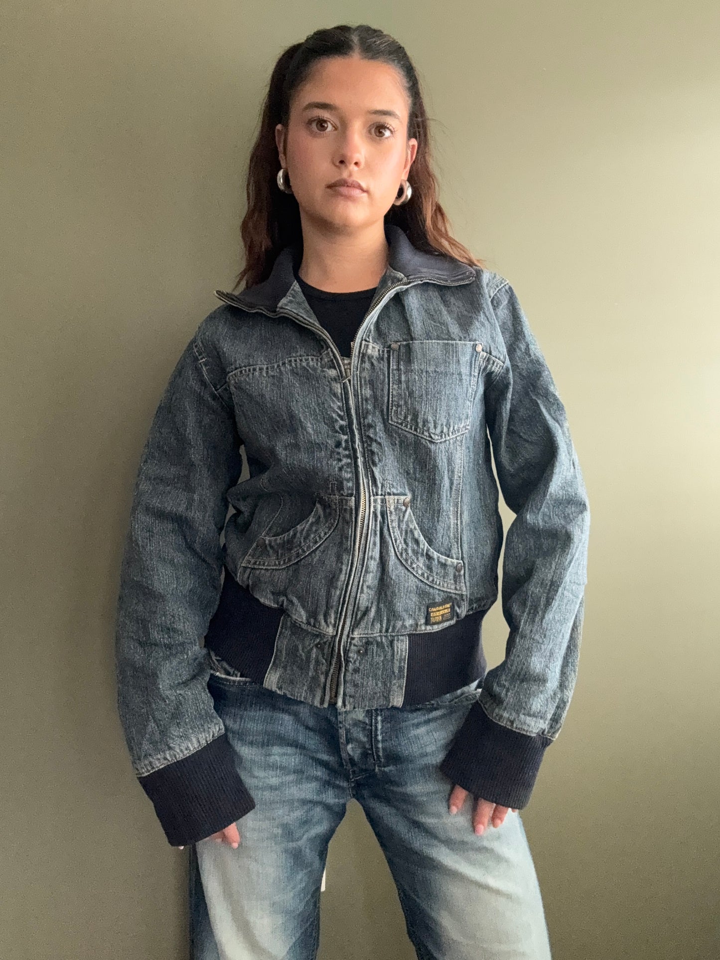 Denim Bomber Jacket (XL)