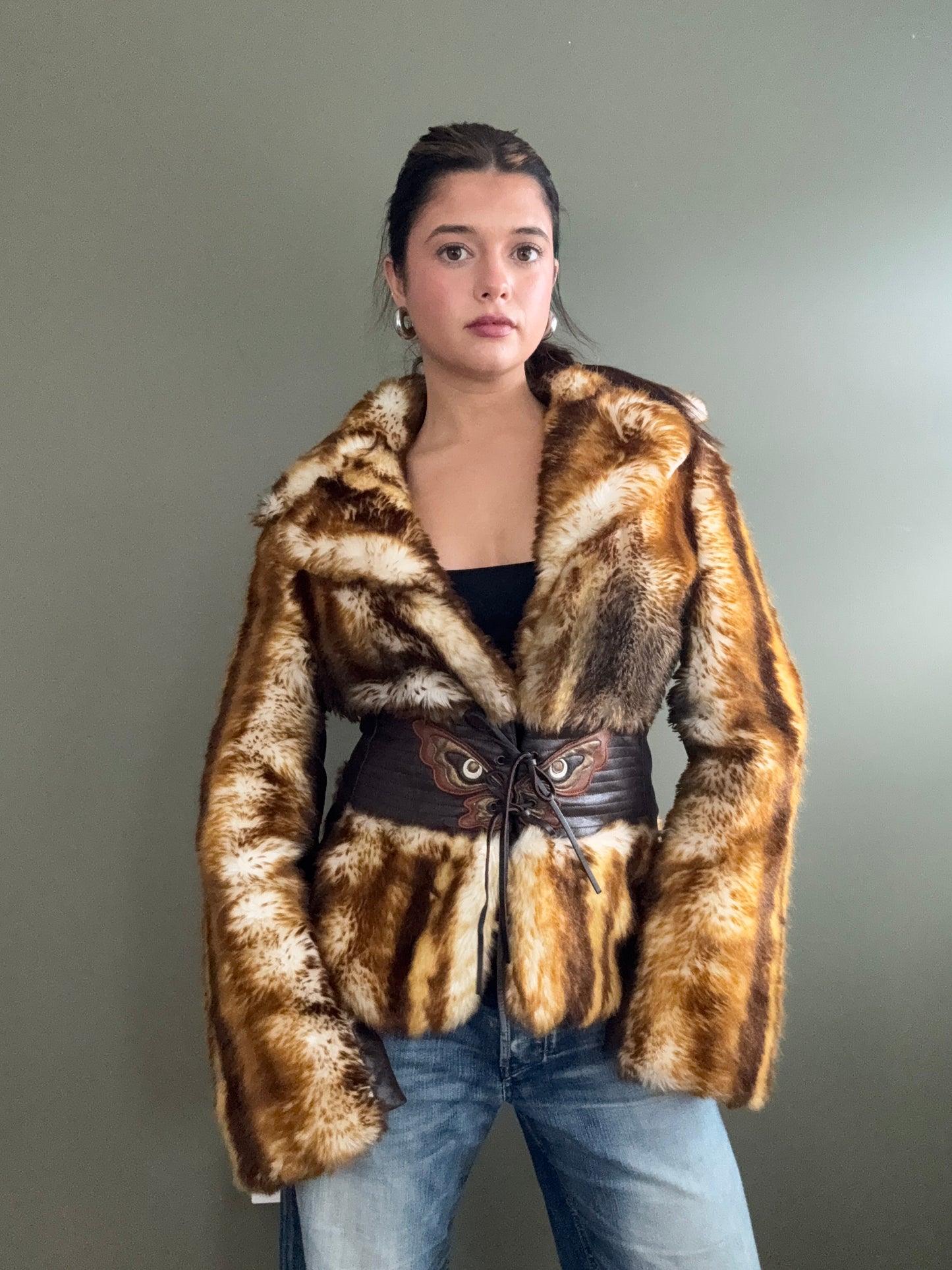 Miss Sixty Faux Fur Jacket (M)