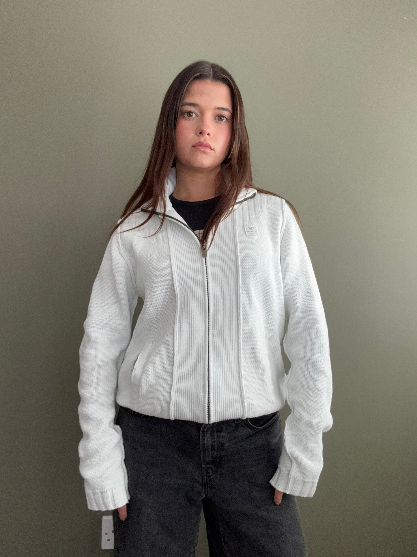 Knitted Zip Jumper (M)