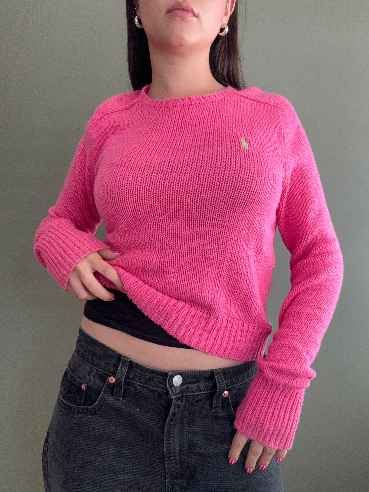 Ralph Lauren Pink Knit Jumper (S)