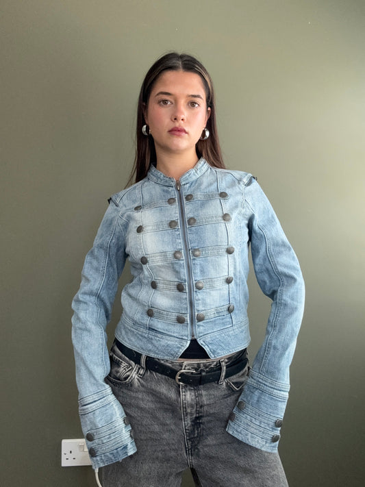 Denim Military Jacket (UK12)