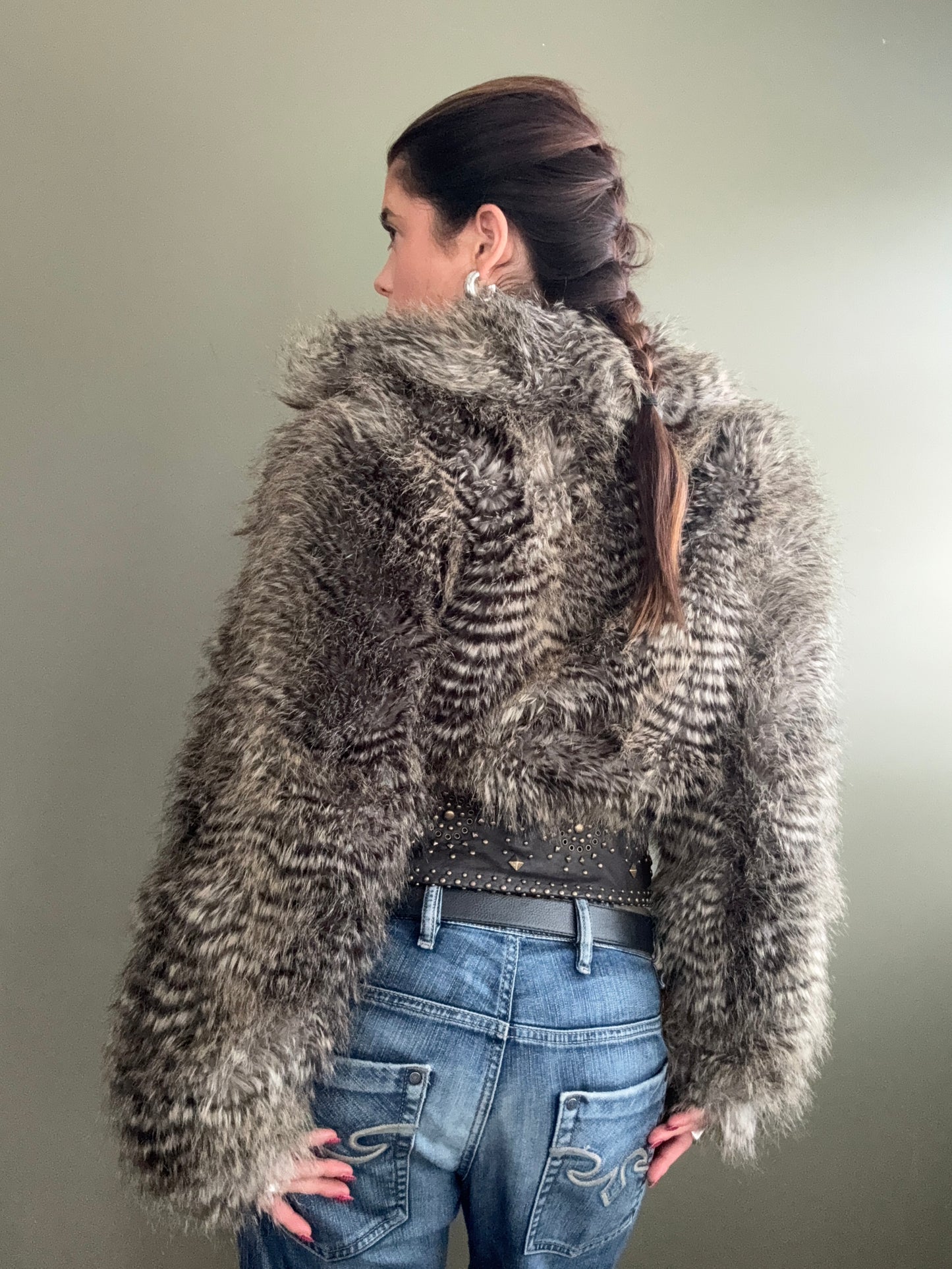 Roberto Cavalli x H&M Faux Fur Jacket (S)