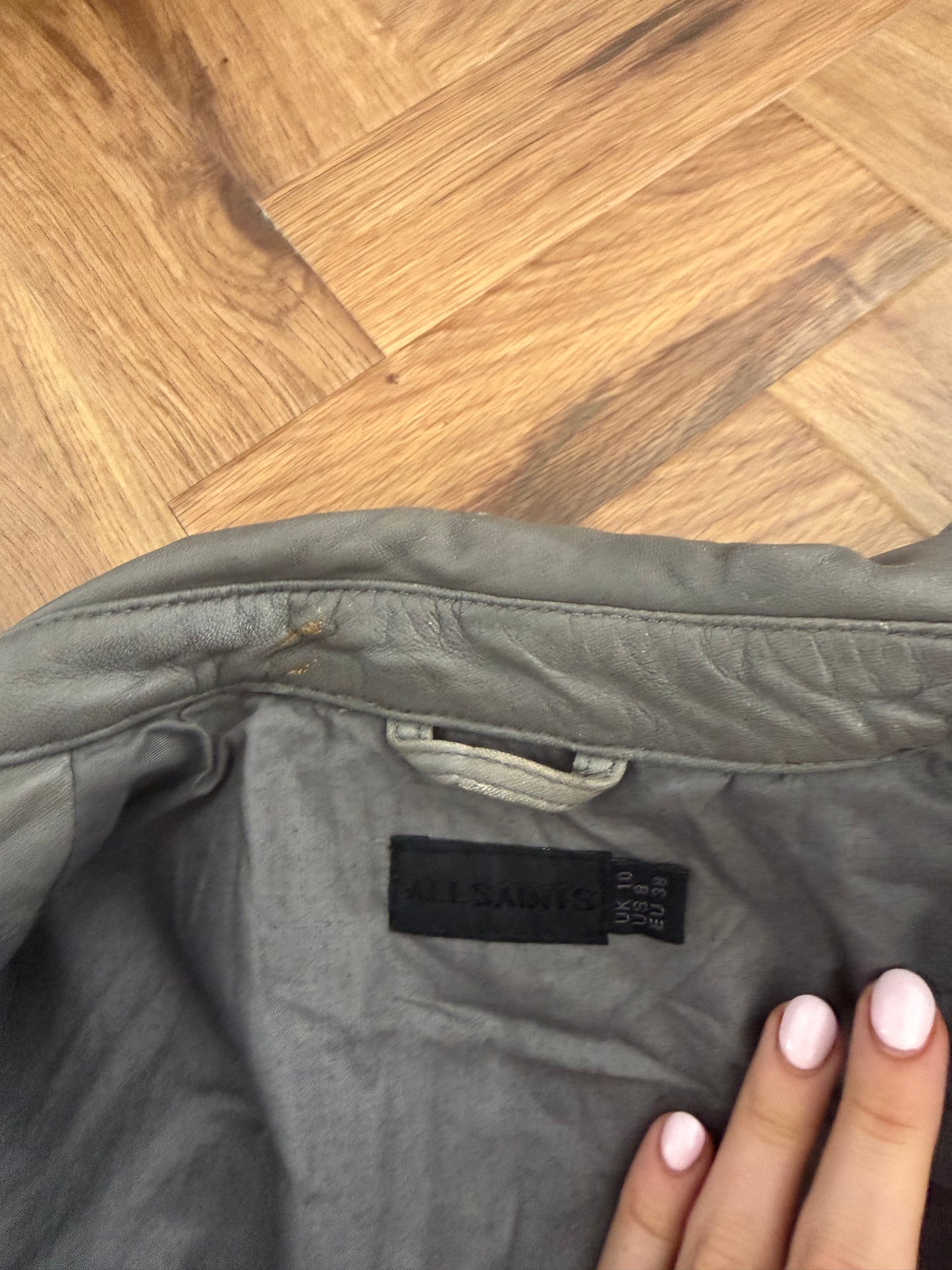 Allsaints 2 in 1 Leather Jacket (UK10)