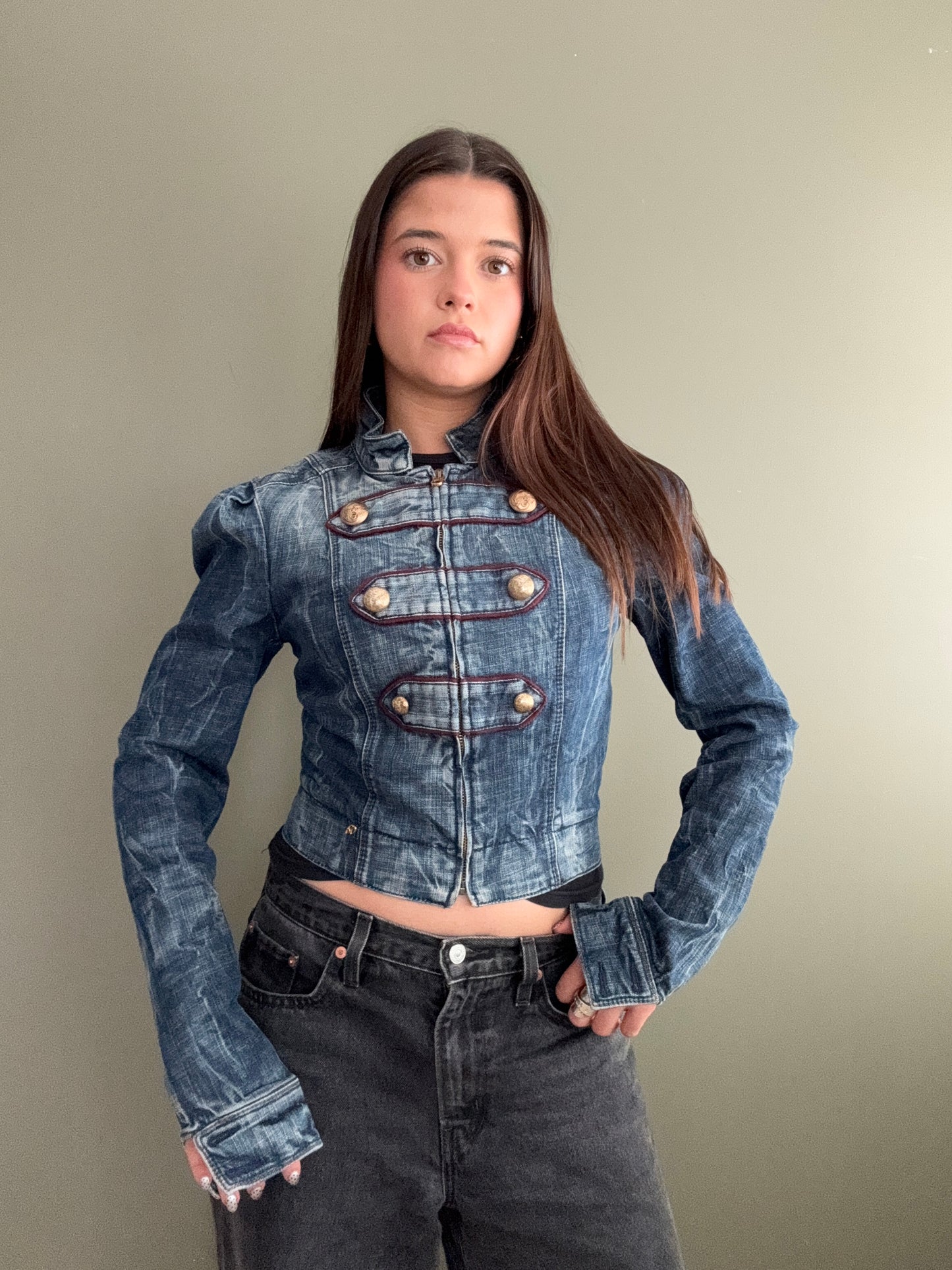 Miss Sixty Denim Military Jacket (M)