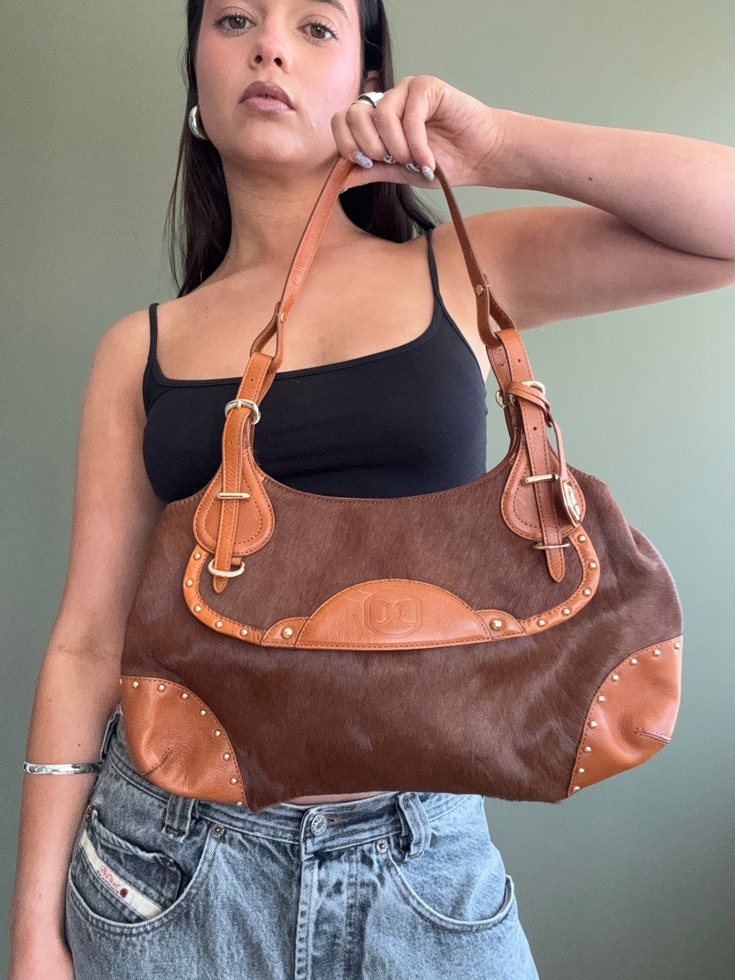 DKNY Textured Shoulder Bag