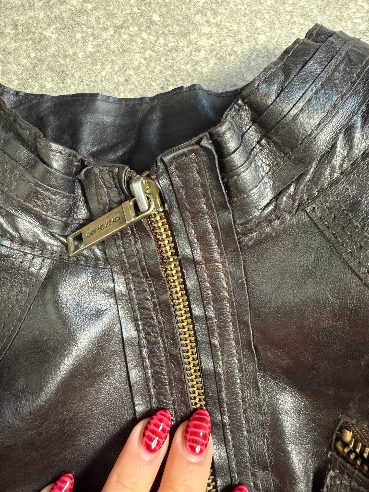 Cropped Leather Jacket (UK12)