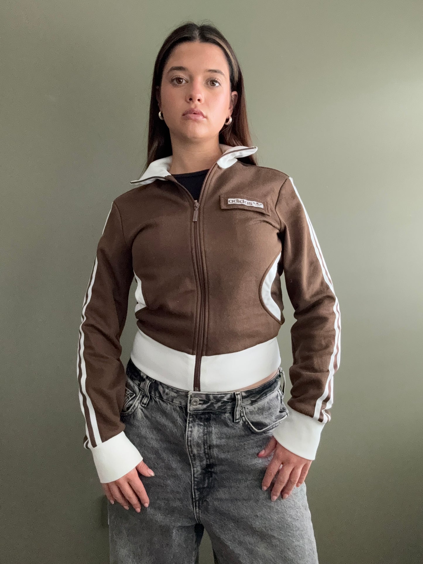 Brown Adidas Track Top (UK10)