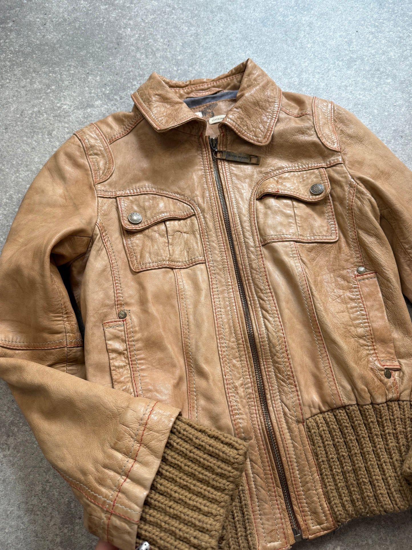 Leather Bomber Jacket (UK10)