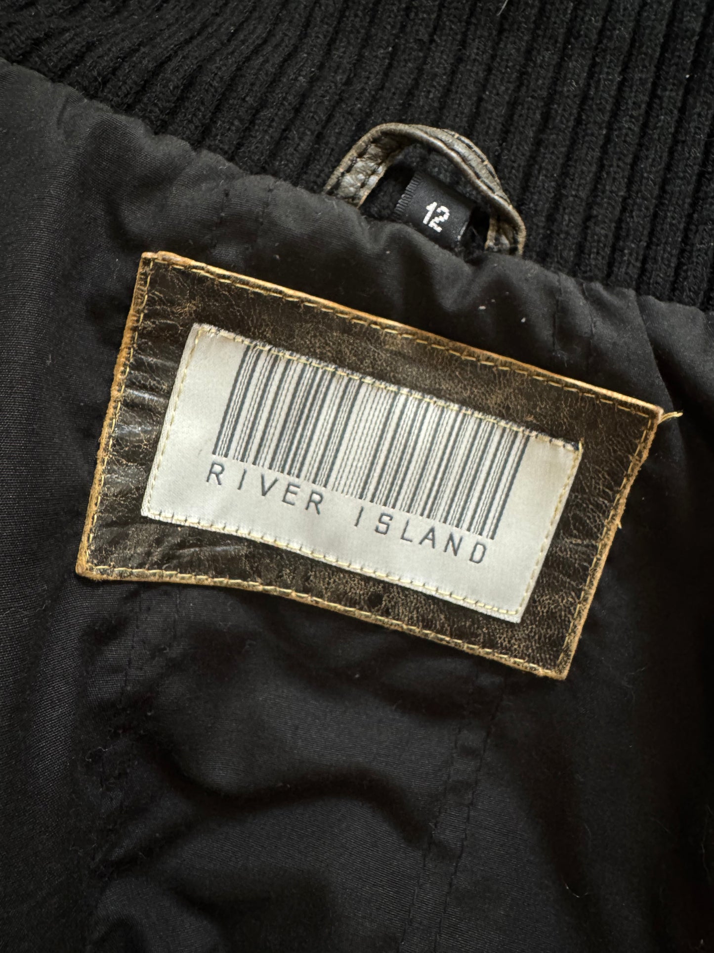 Leather Bomber Jacket (UK12)