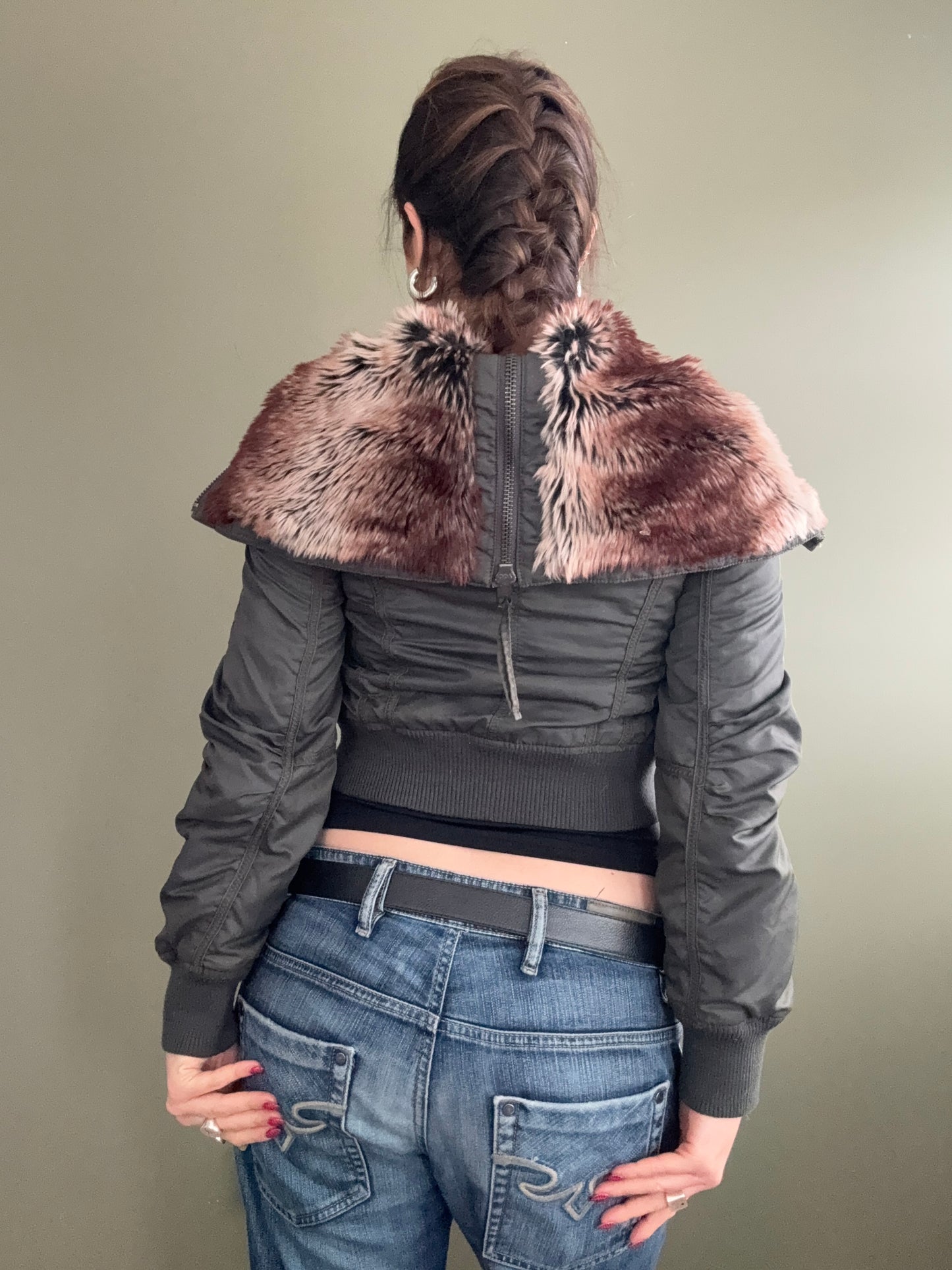 Cropped Bomber Jacket (UK6)