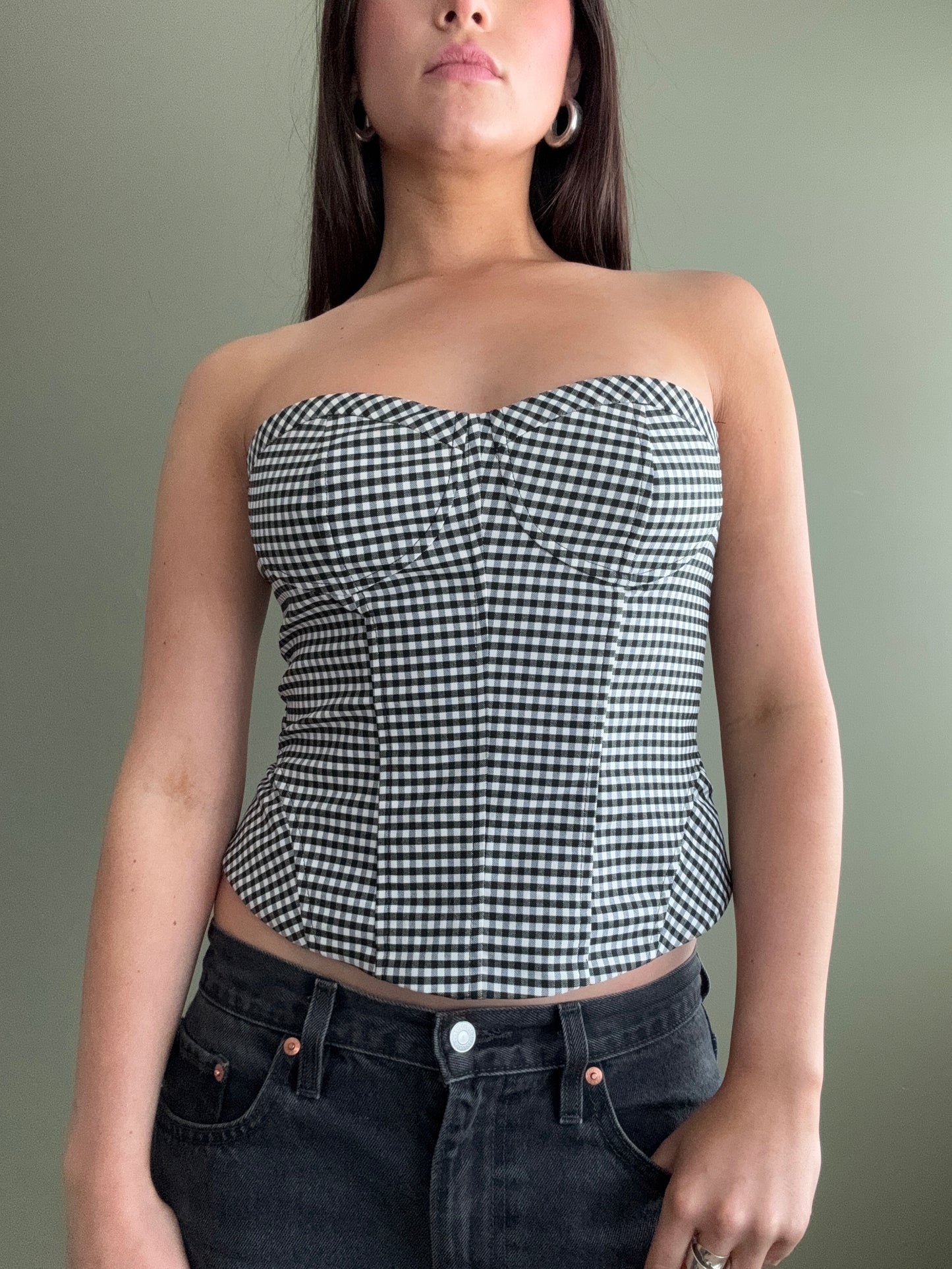 Gingham Bandeau Top (UK12)