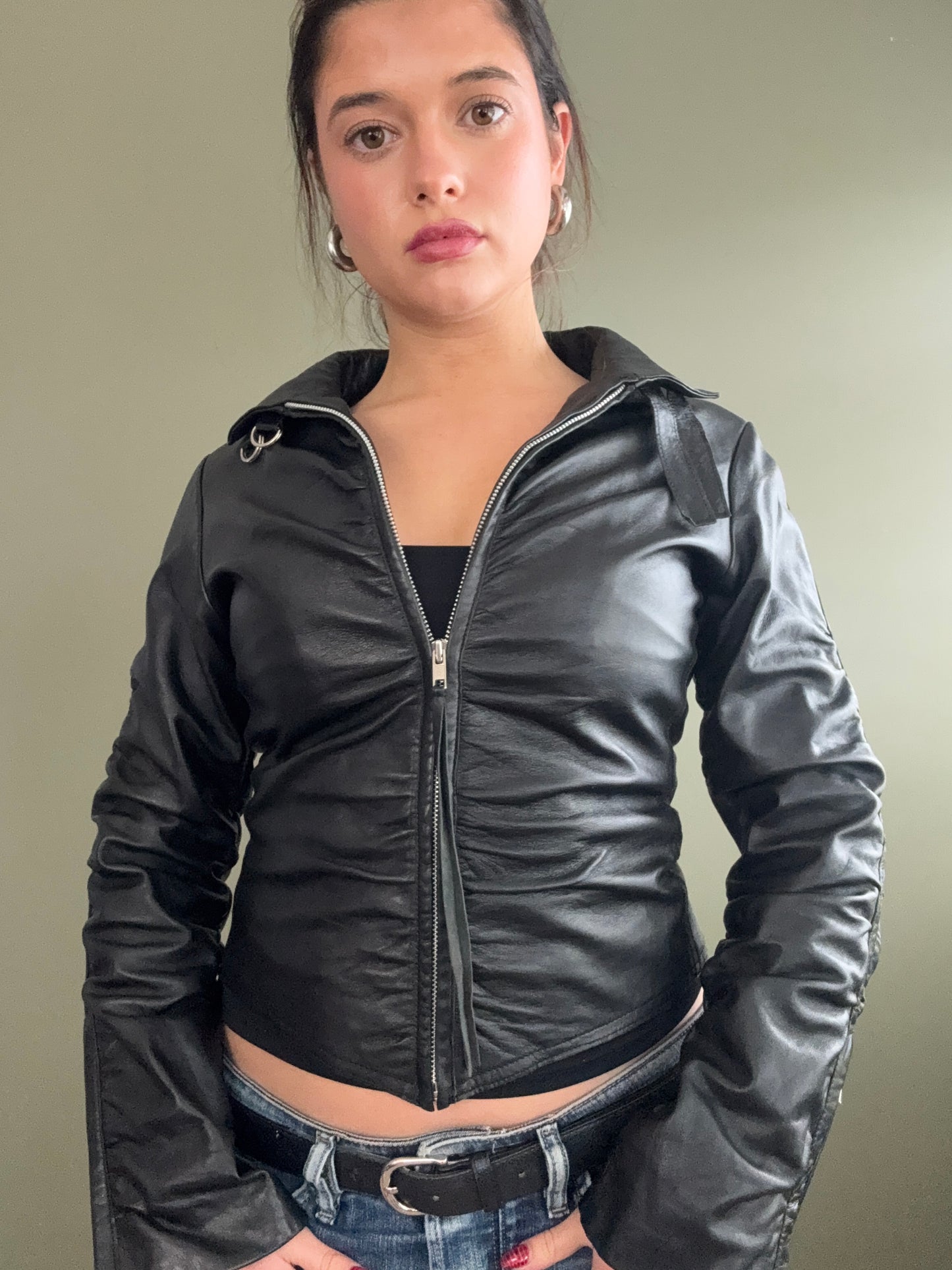 Fitted Leather Jacket (UK10)