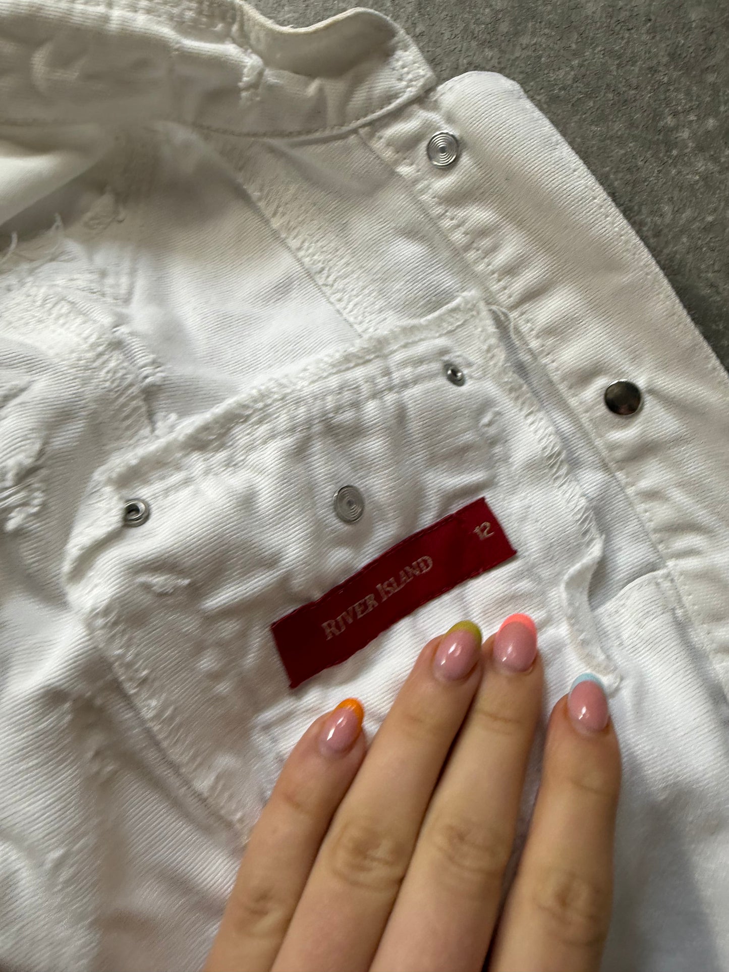 Y2K Cropped Denim Jacket (UK12)