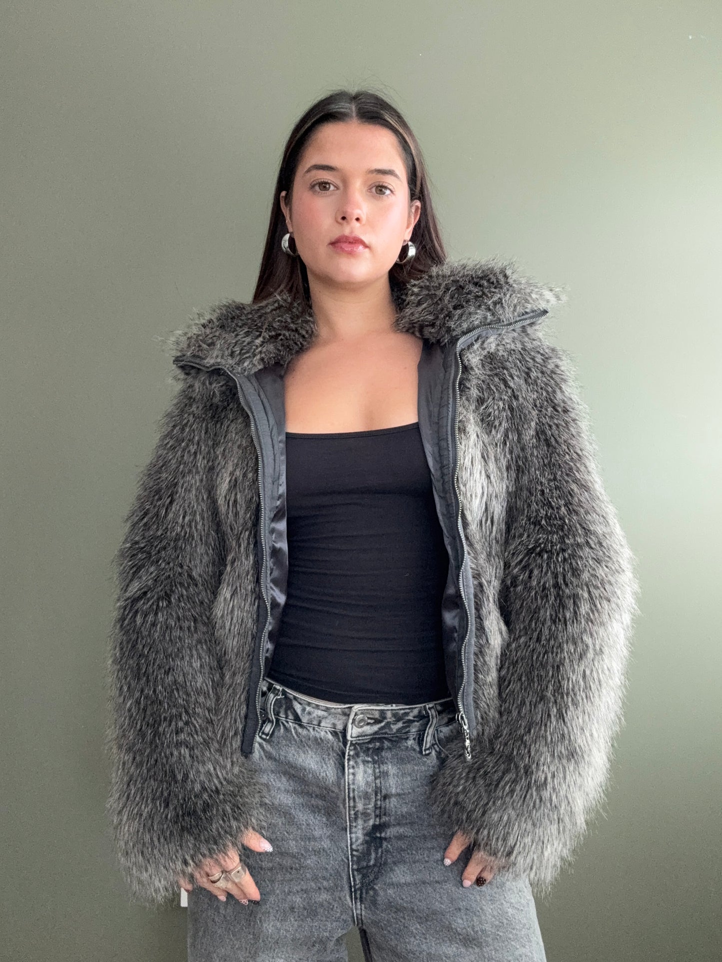 Faux Fur Jacket (S)
