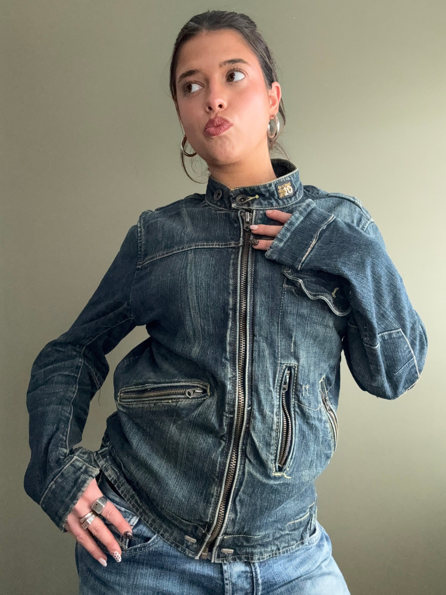 G-Star Denim Biker Jacket (L)