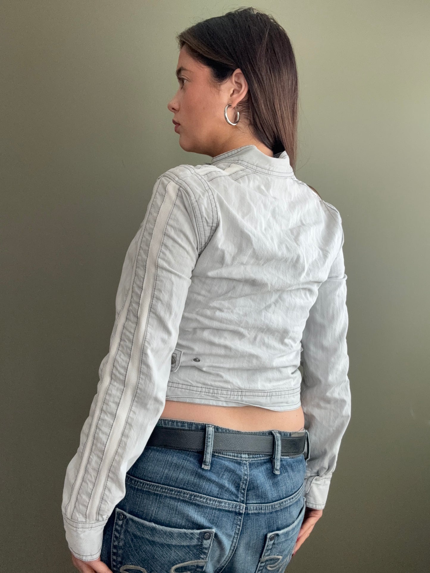 Grey Biker Jacket (UK10)