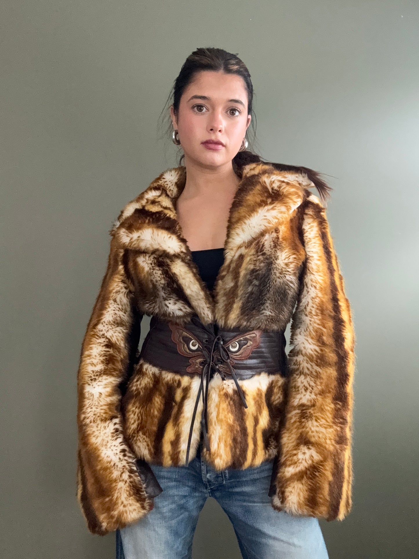 Miss Sixty Faux Fur Jacket (M)