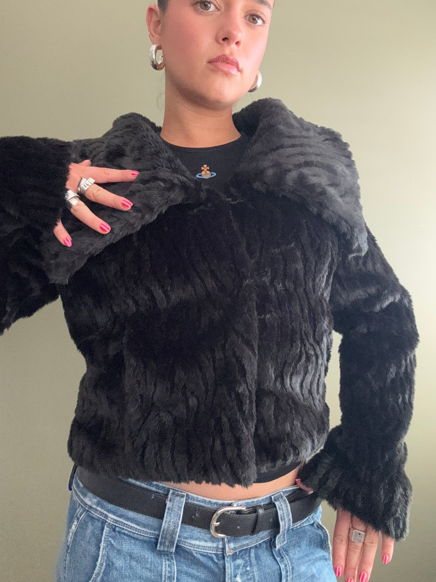 Faux Fur Jacket (S)