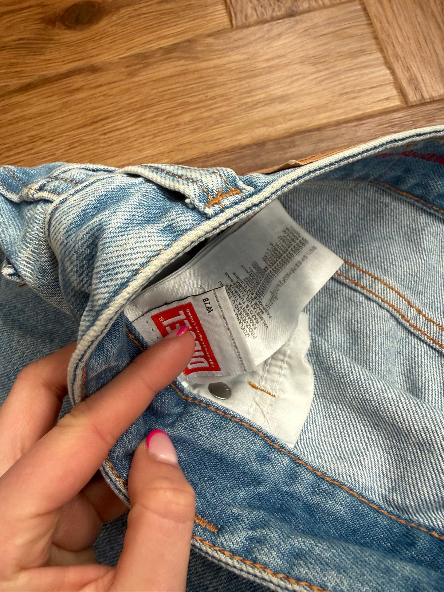 Long Diesel Denim Skirt (28)