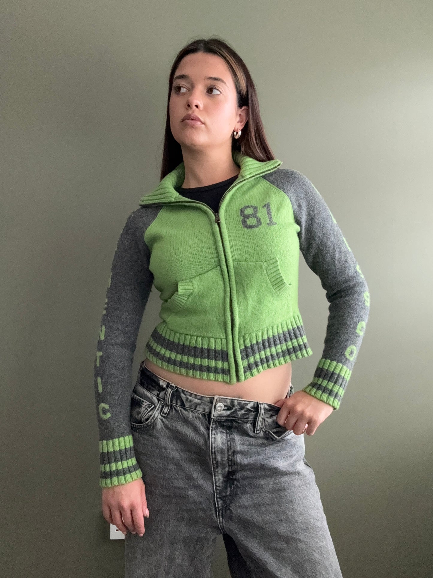 Knitted Guess Zip Jumper (XS)