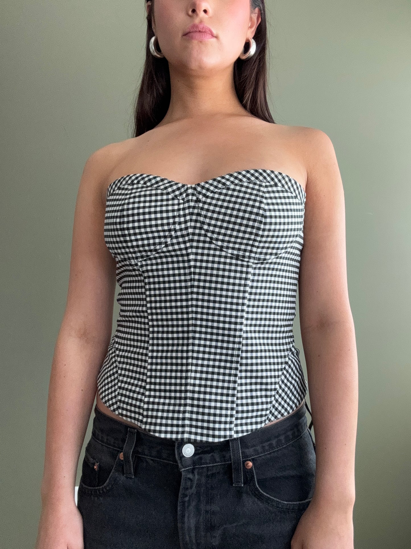 Gingham Bandeau Top (UK12)