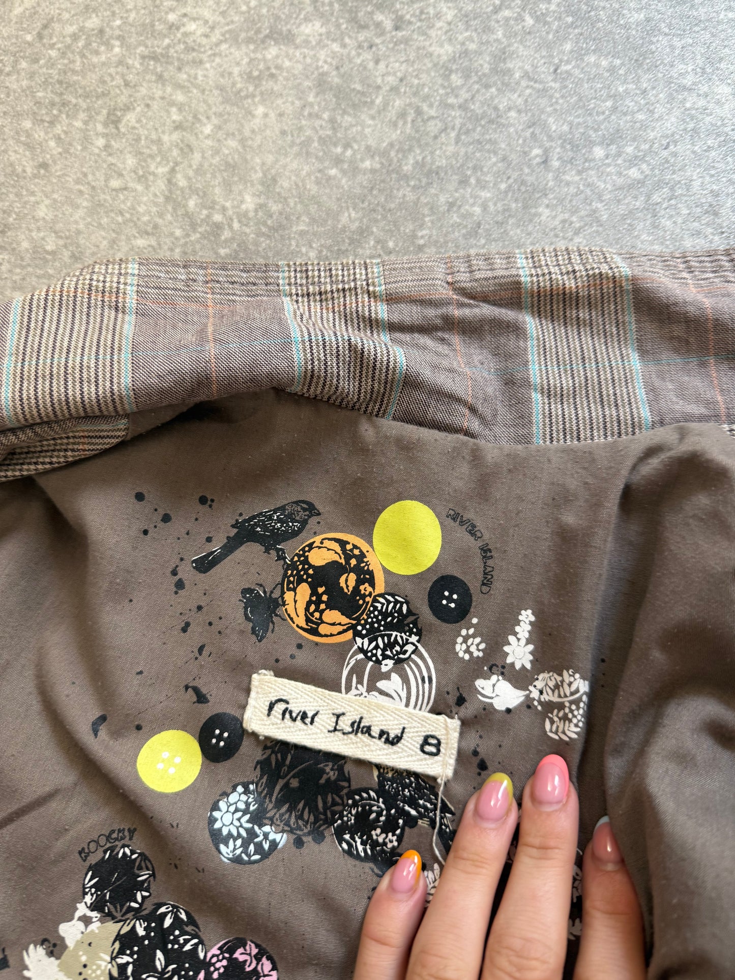 Y2K Tartan Bomber Jacket (UK8)