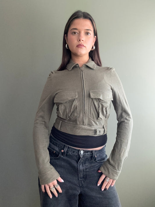 Cropped Diesel Cargo Jumper (XS)