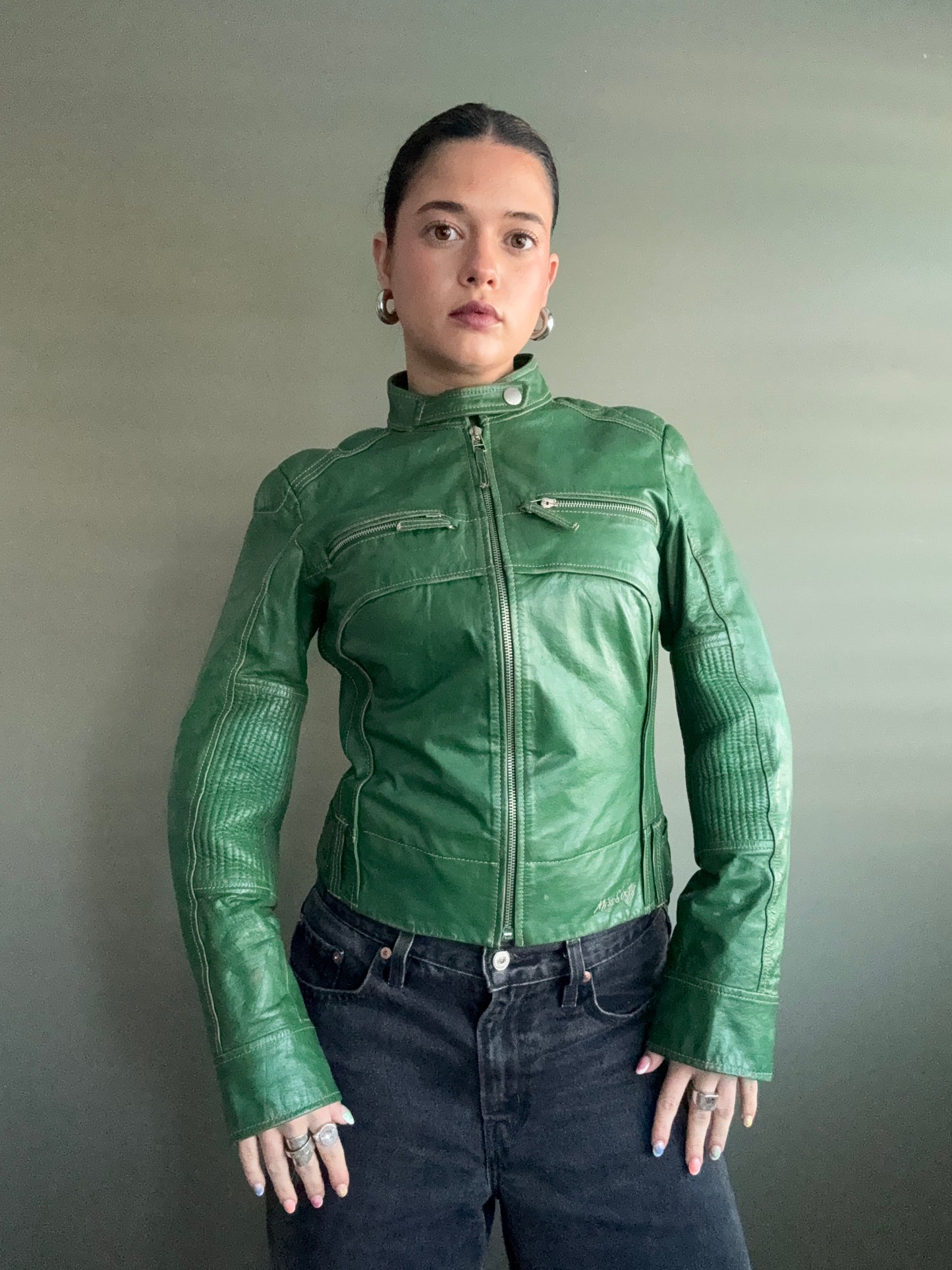 Miss Sixty Leather Biker Jacket (S)