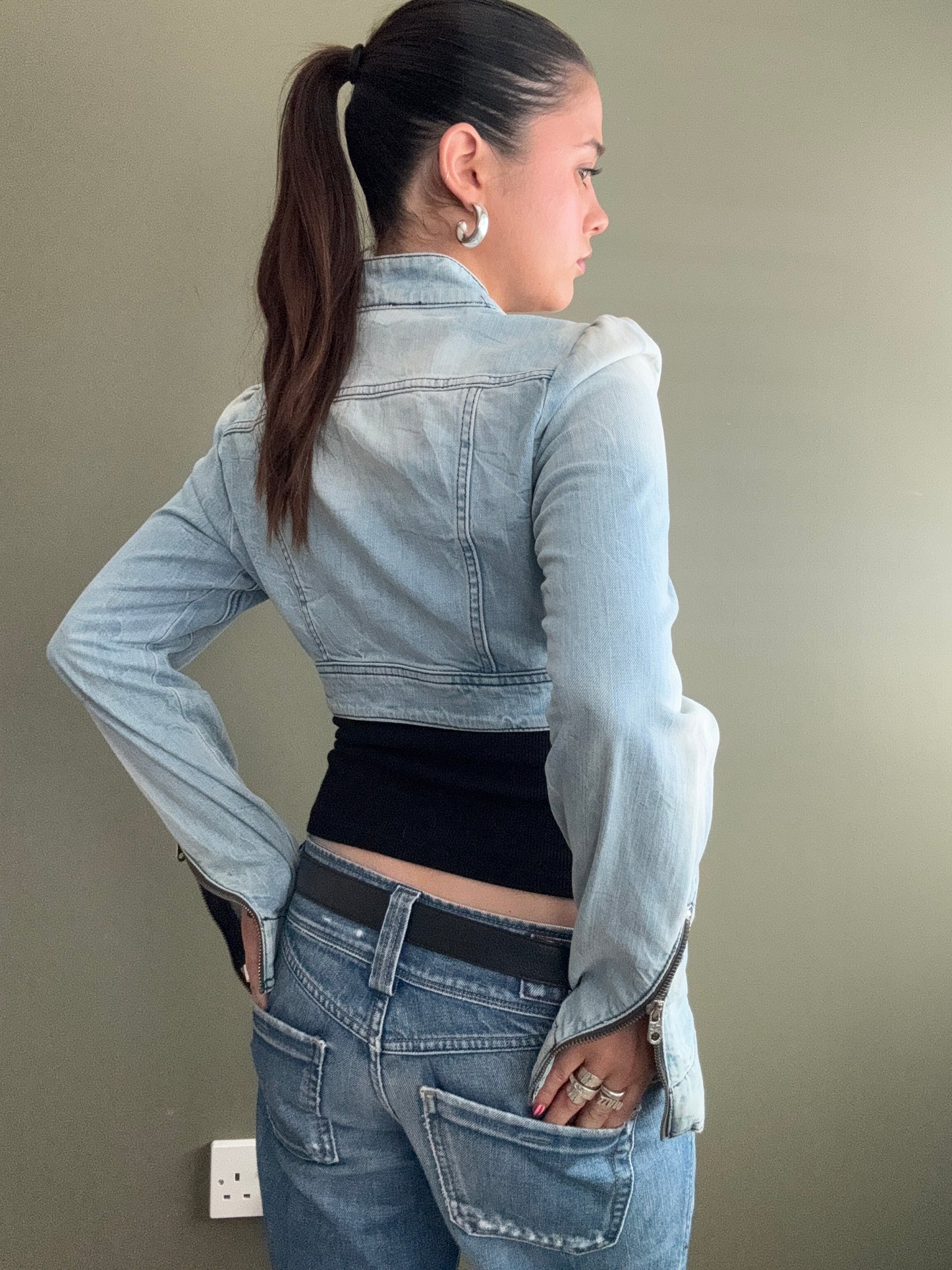 Miss Sixty Cropped Denim Jacket (S)