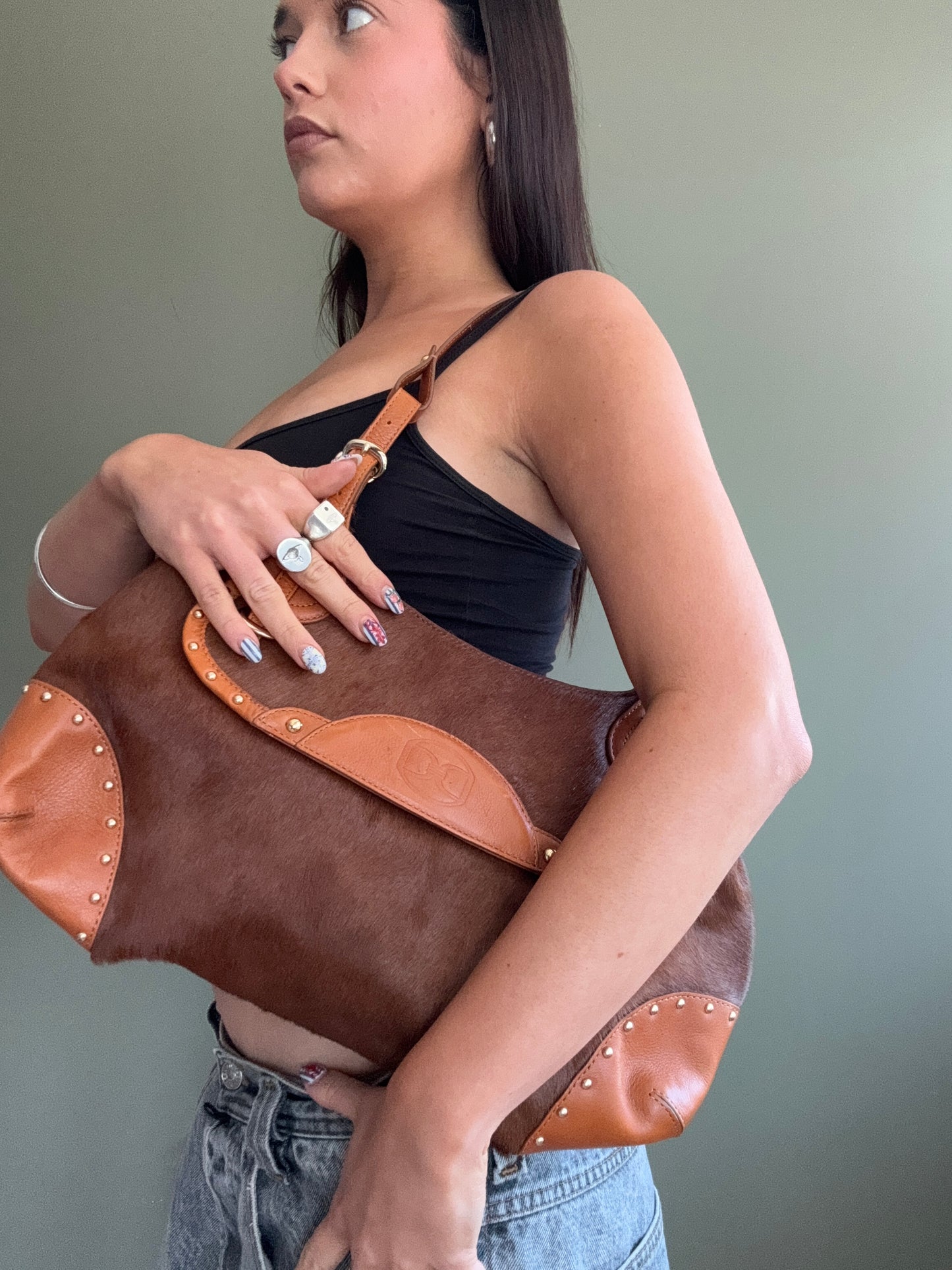 DKNY Textured Shoulder Bag