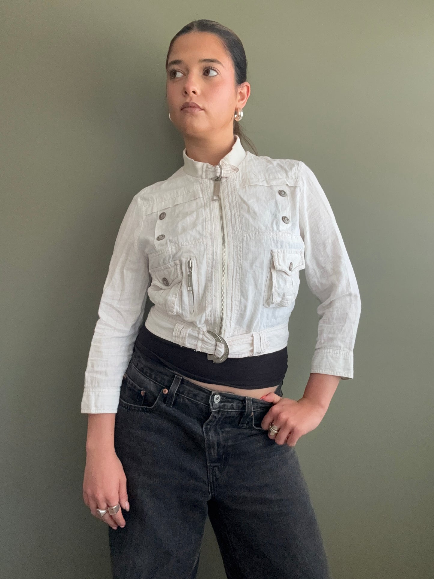 Linen Cargo Jacket (UK10)
