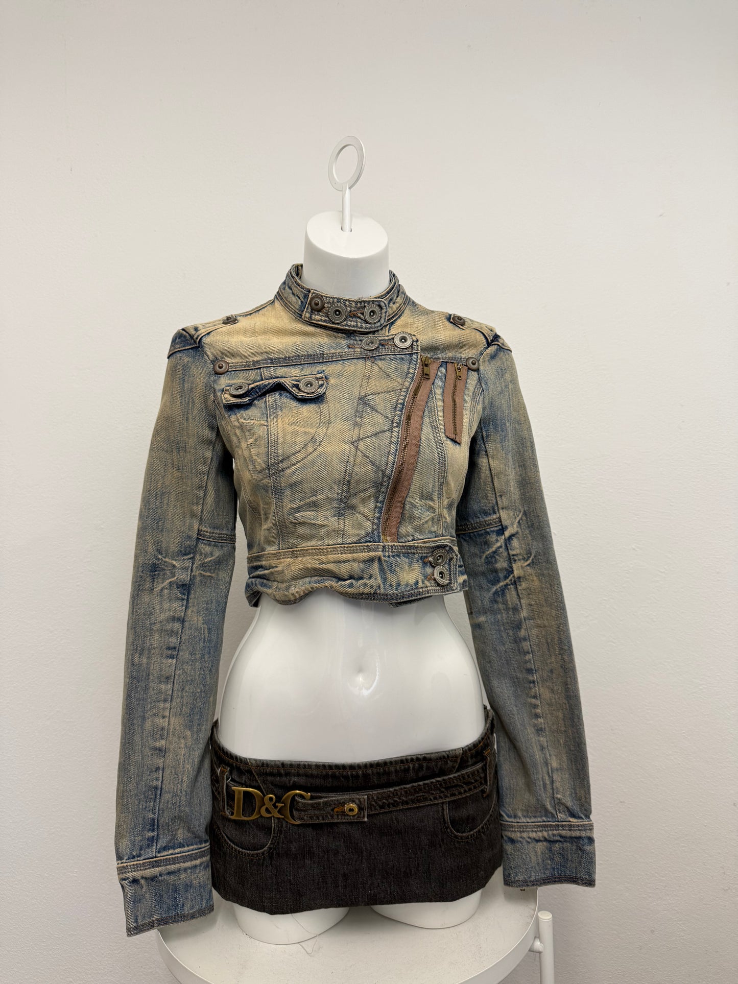 Cropped Denim Corset Jacket (UK12)