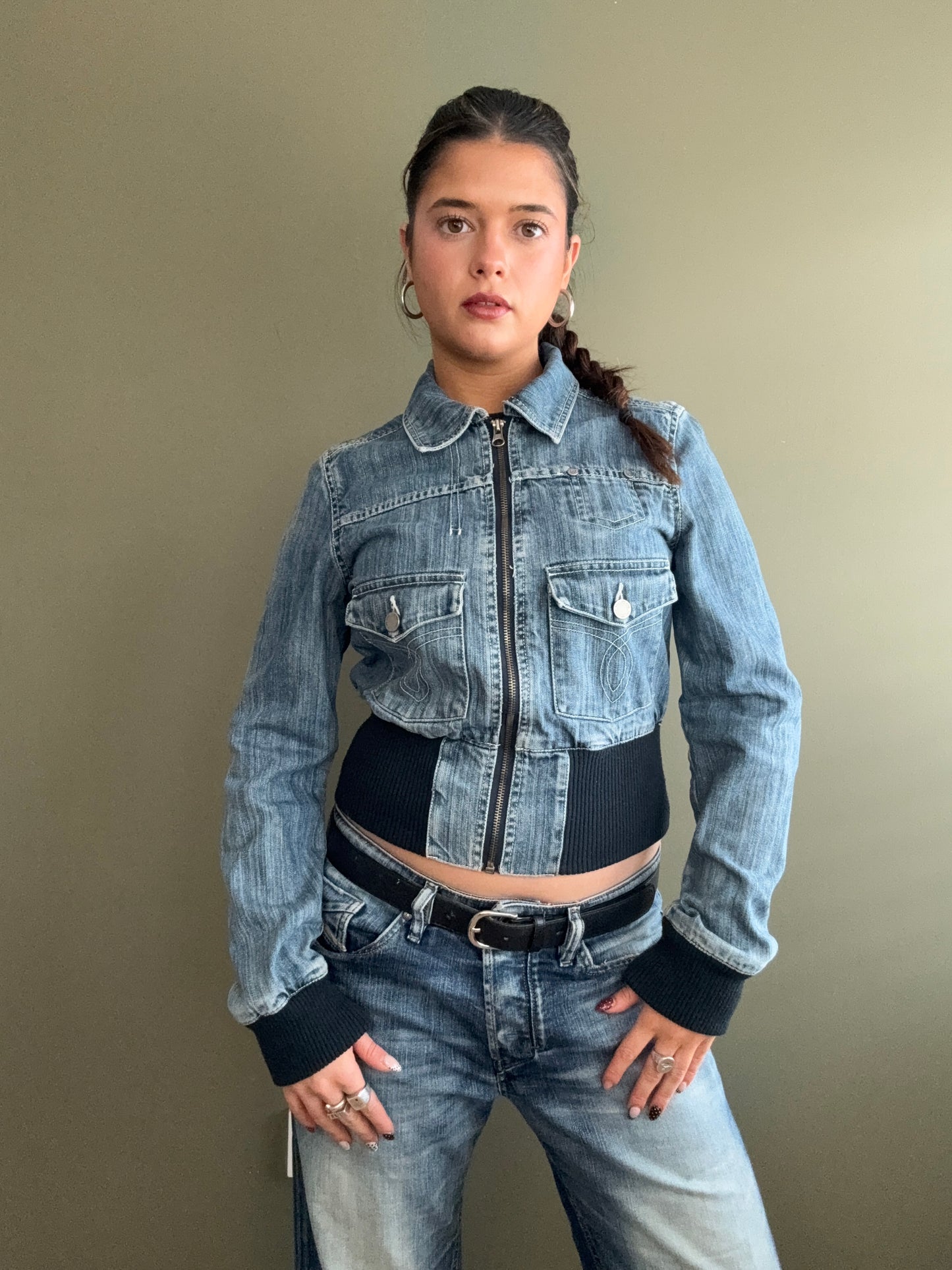 Denim Bomber Jacket (S)